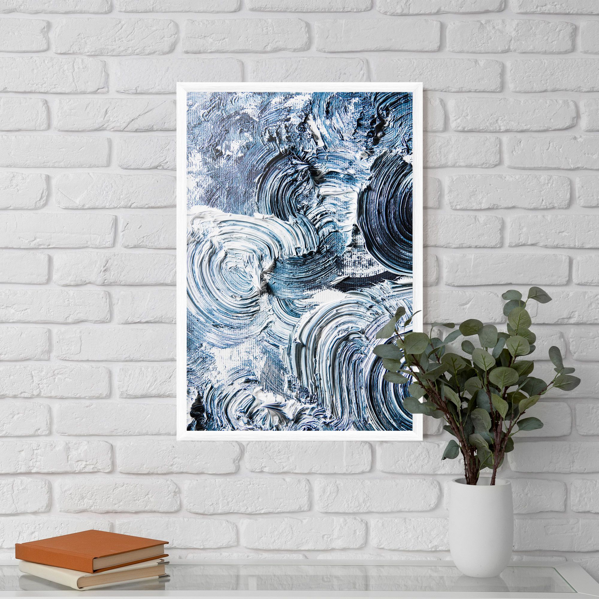 Cream Textured Painting mockup 5