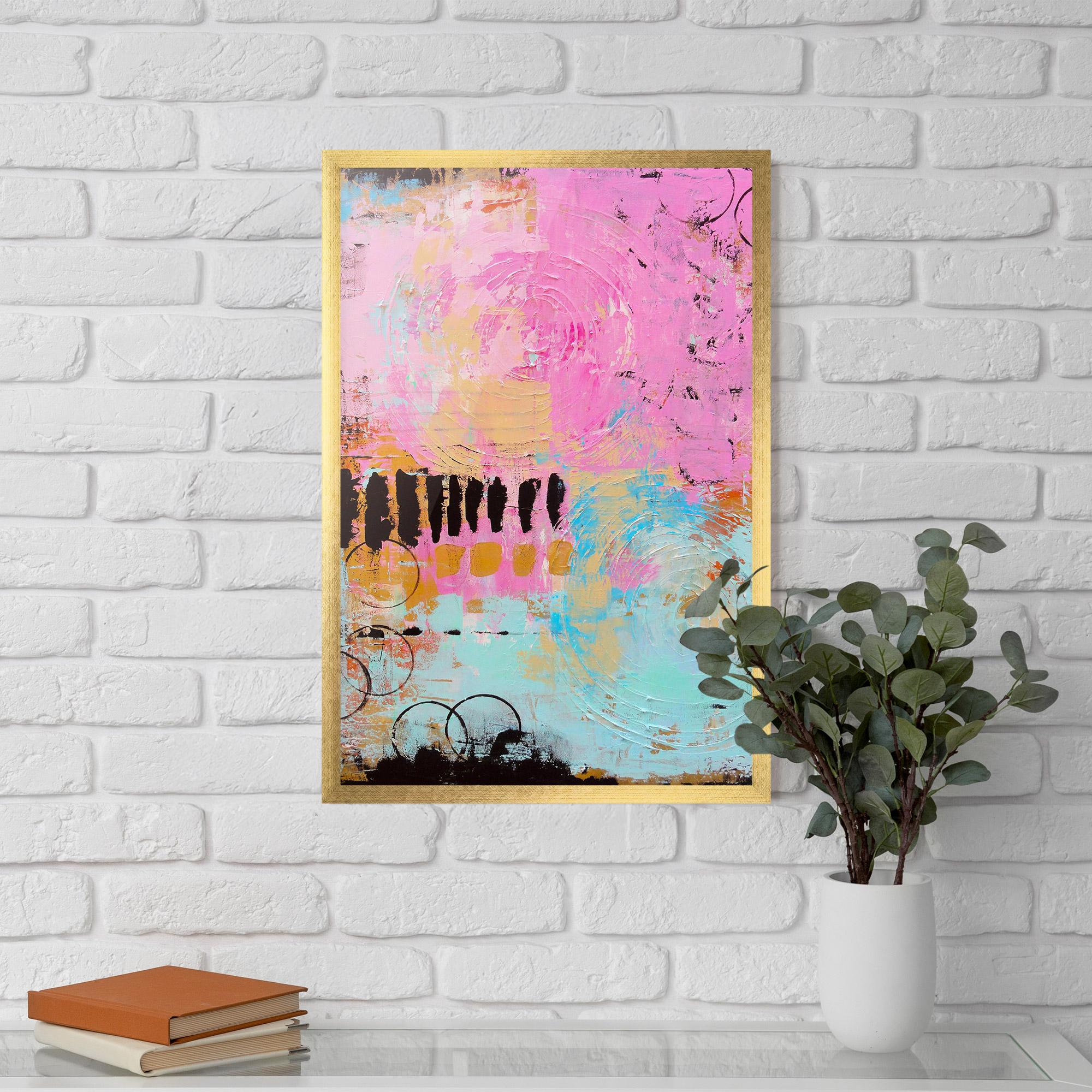 Poster Înrămat Abstract Pink Circle mockup 5
