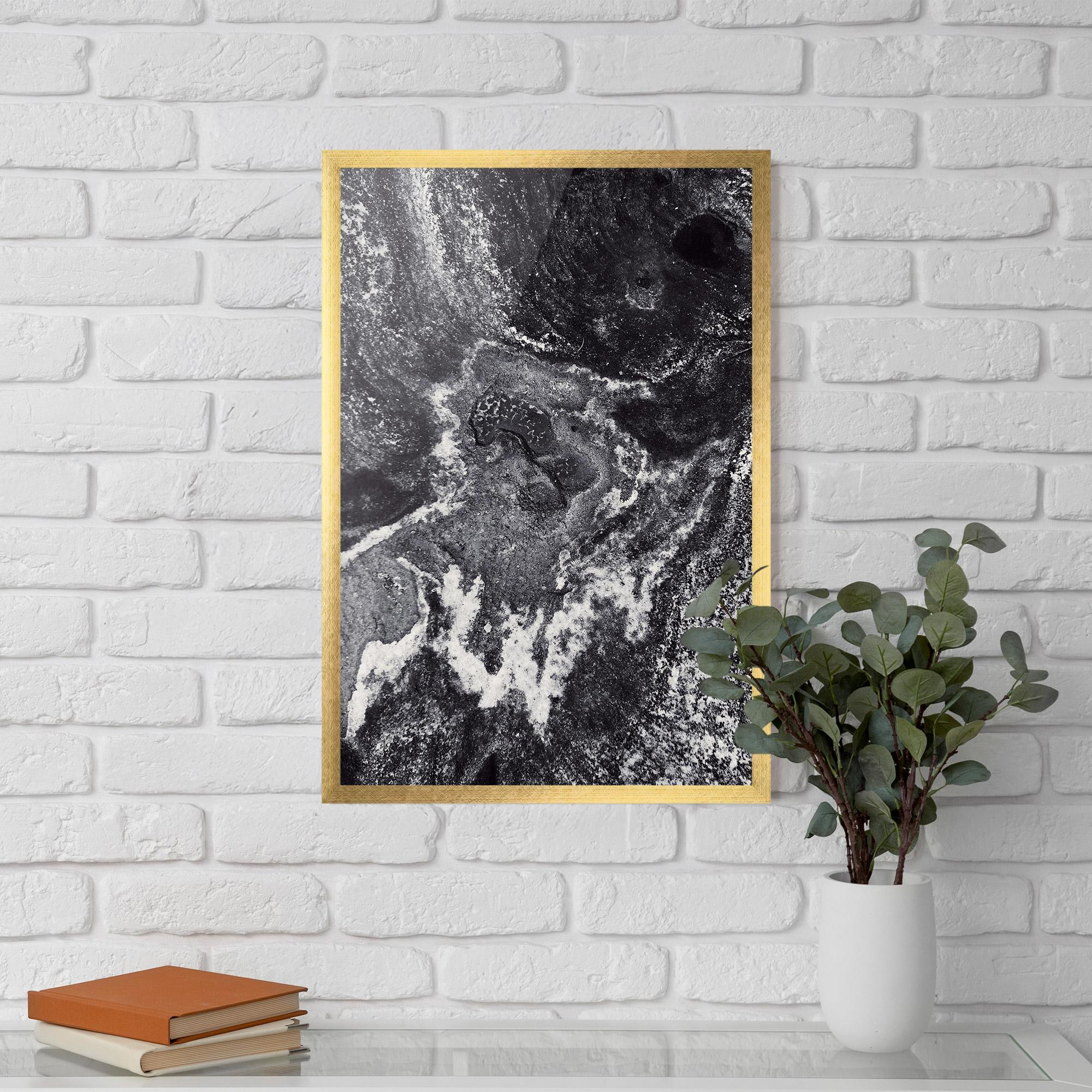 Poster Înrămat Black And White Abstract mockup 5