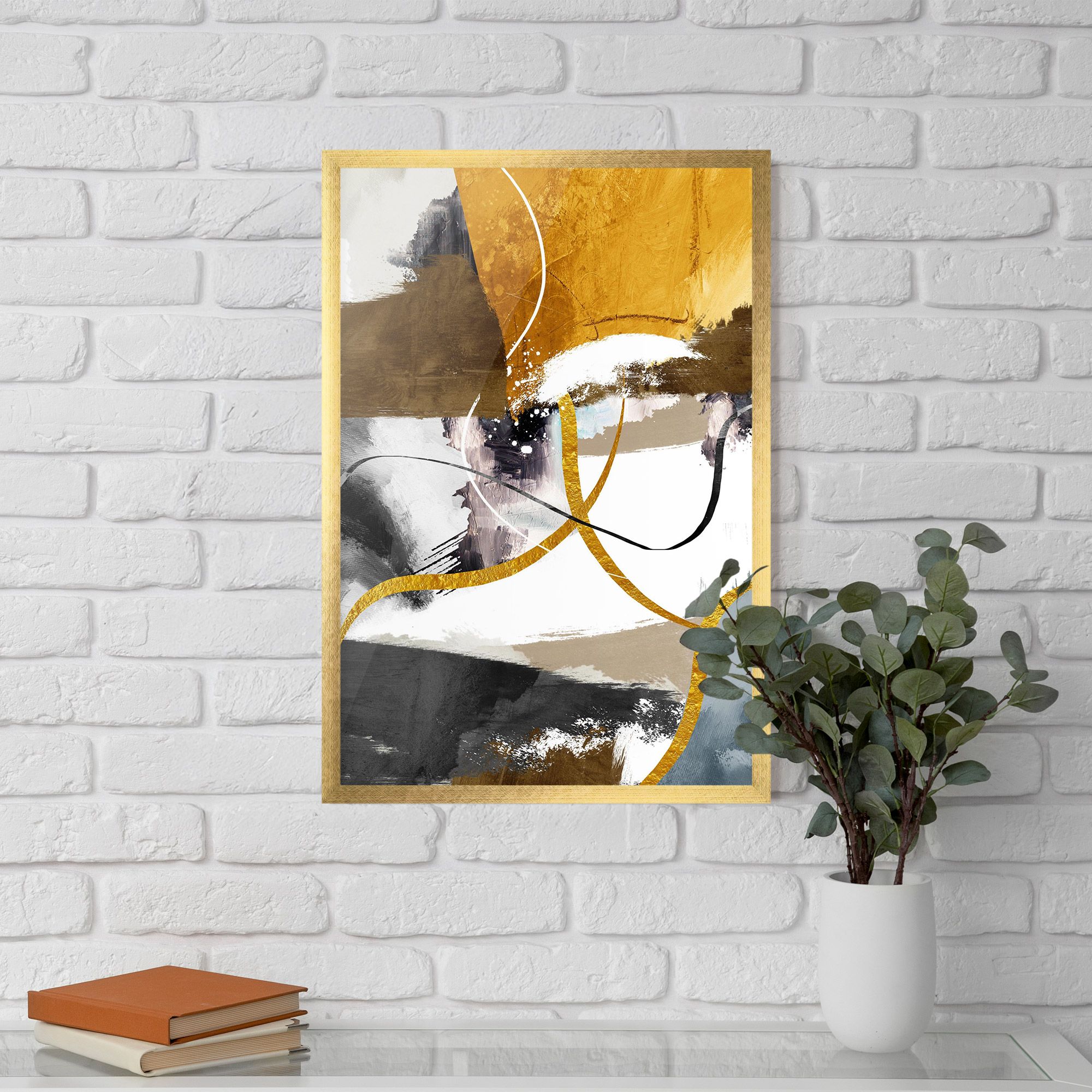 Chaotic Golden Painting mockup 5