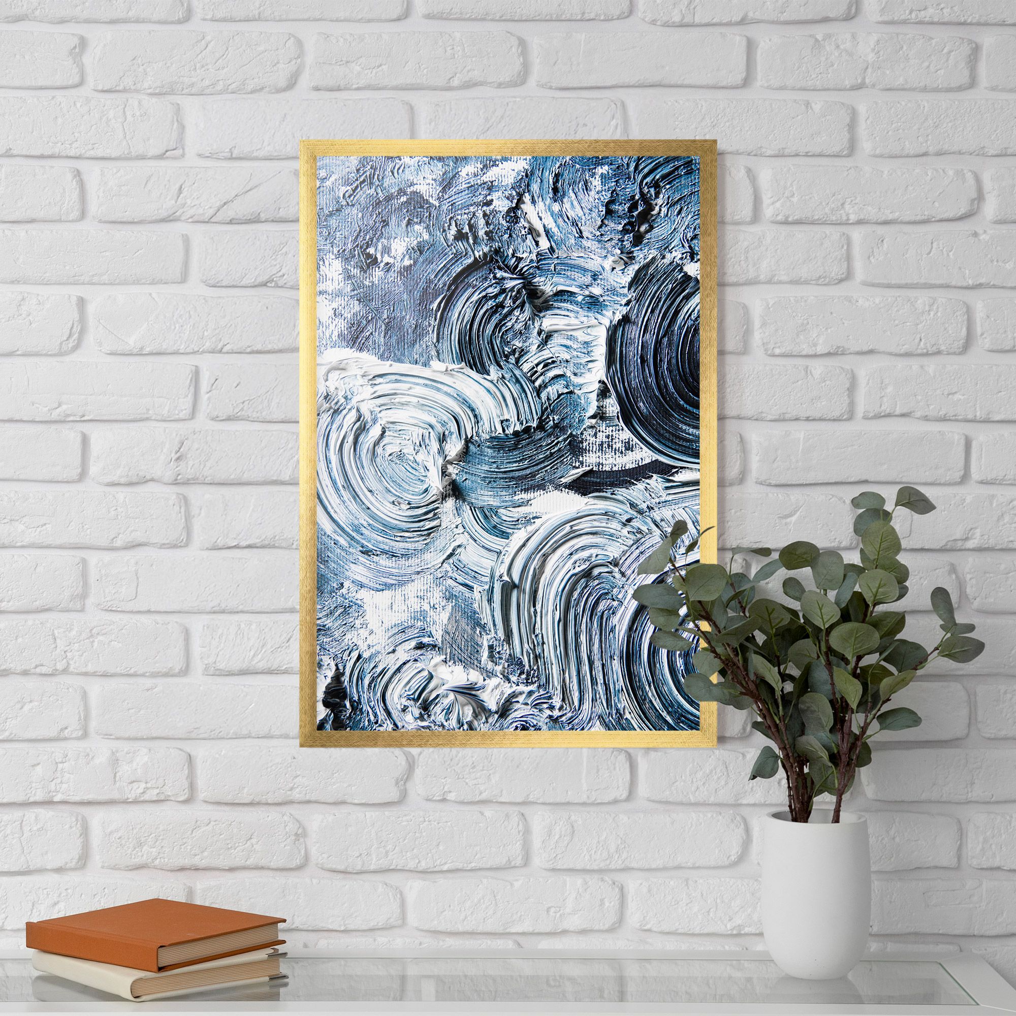 Cream Textured Painting mockup 5