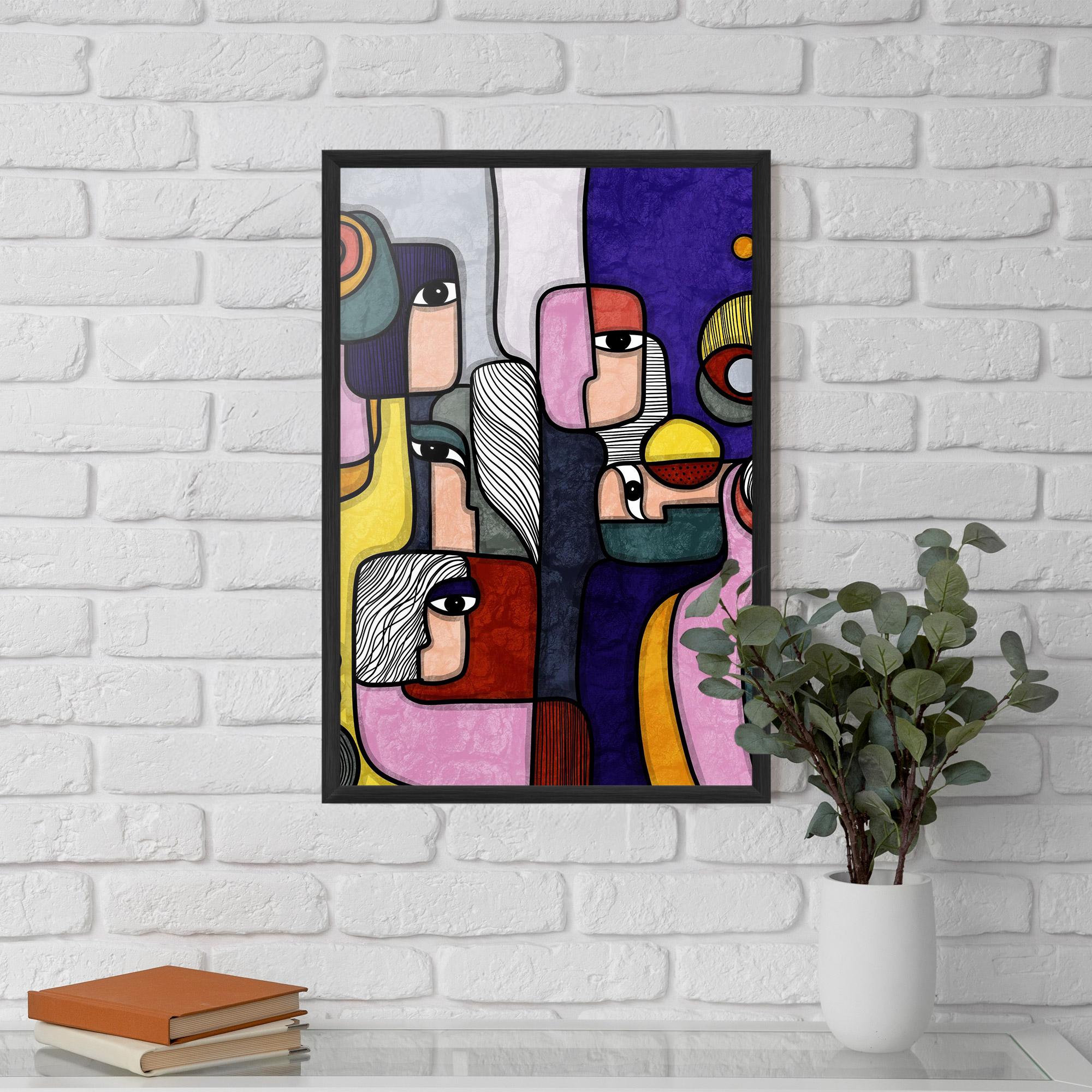 Poster Înrămat Abstract Looking Eyes mockup 5