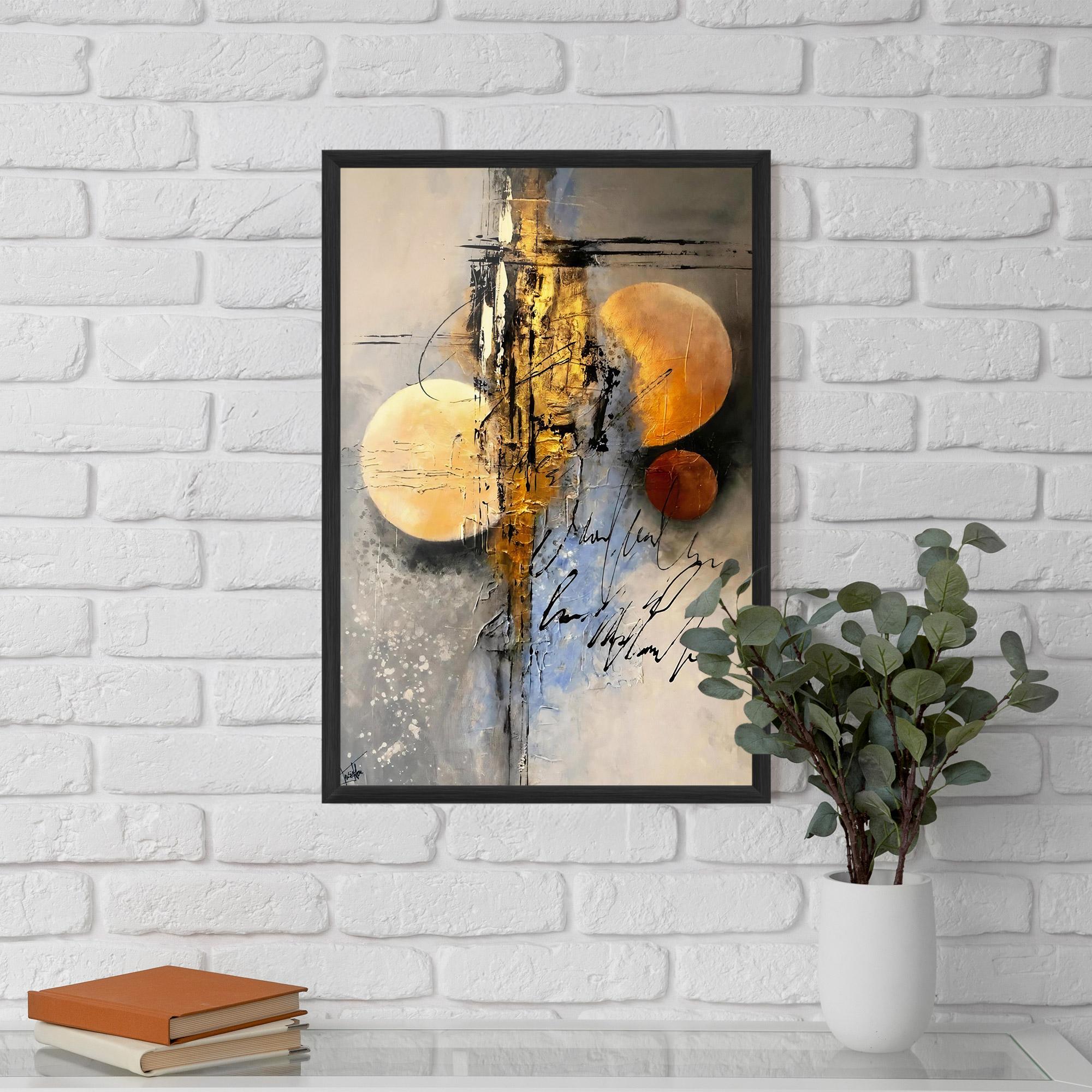 Poster Înrămat Abstract Moons mockup 5