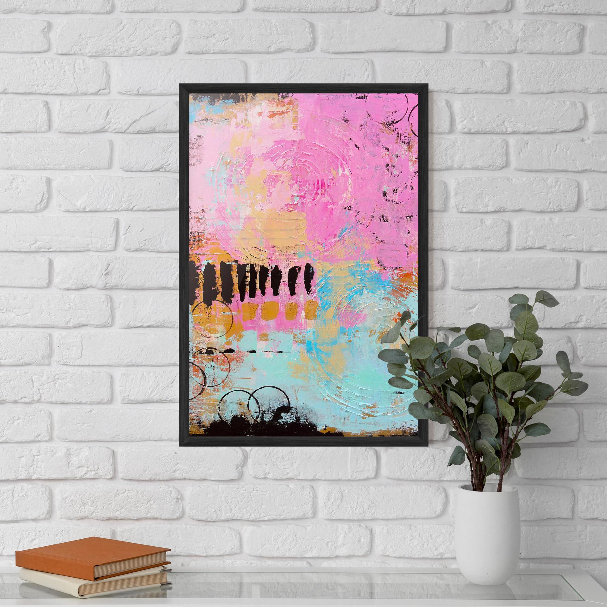 Poster Înrămat Abstract Pink Circle mockup 5