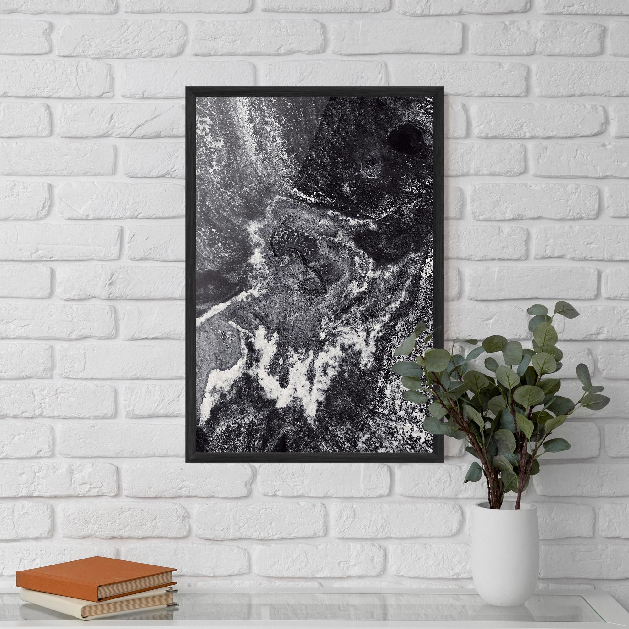 Poster Înrămat Black And White Abstract mockup 5