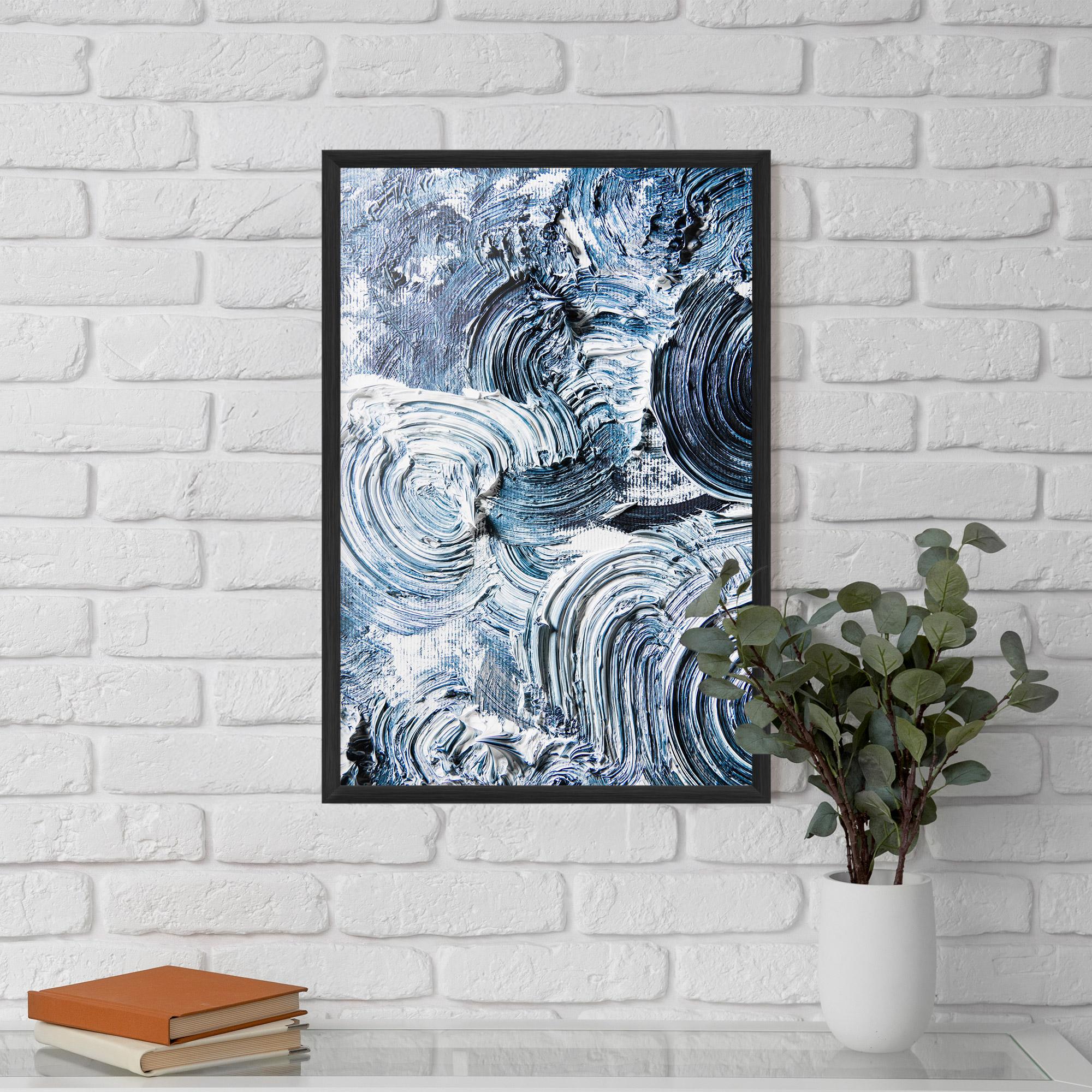 Poster Înrămat Cream Textured Painting mockup 5