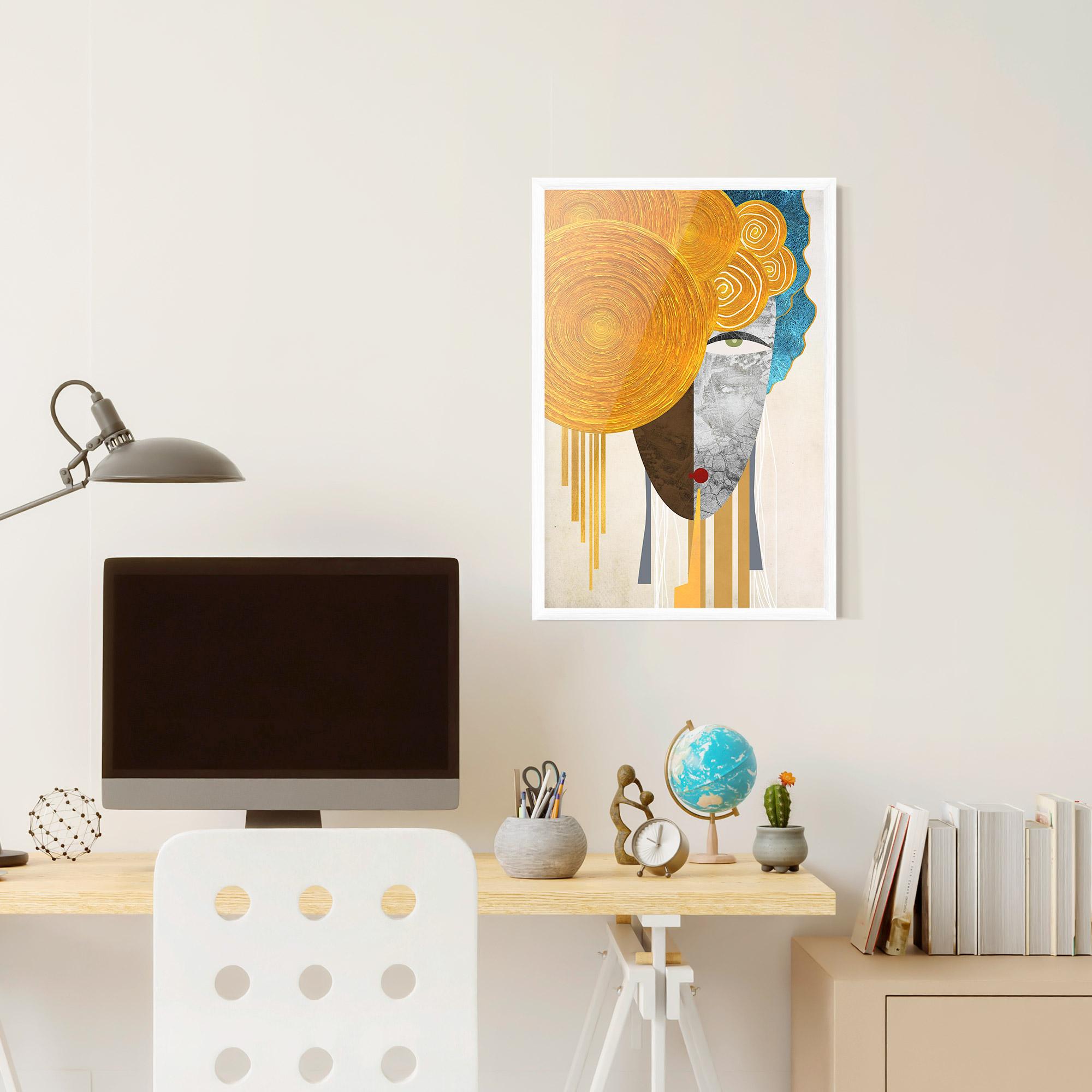 Poster Înrămat Abstract Grey Face 1 mockup 6