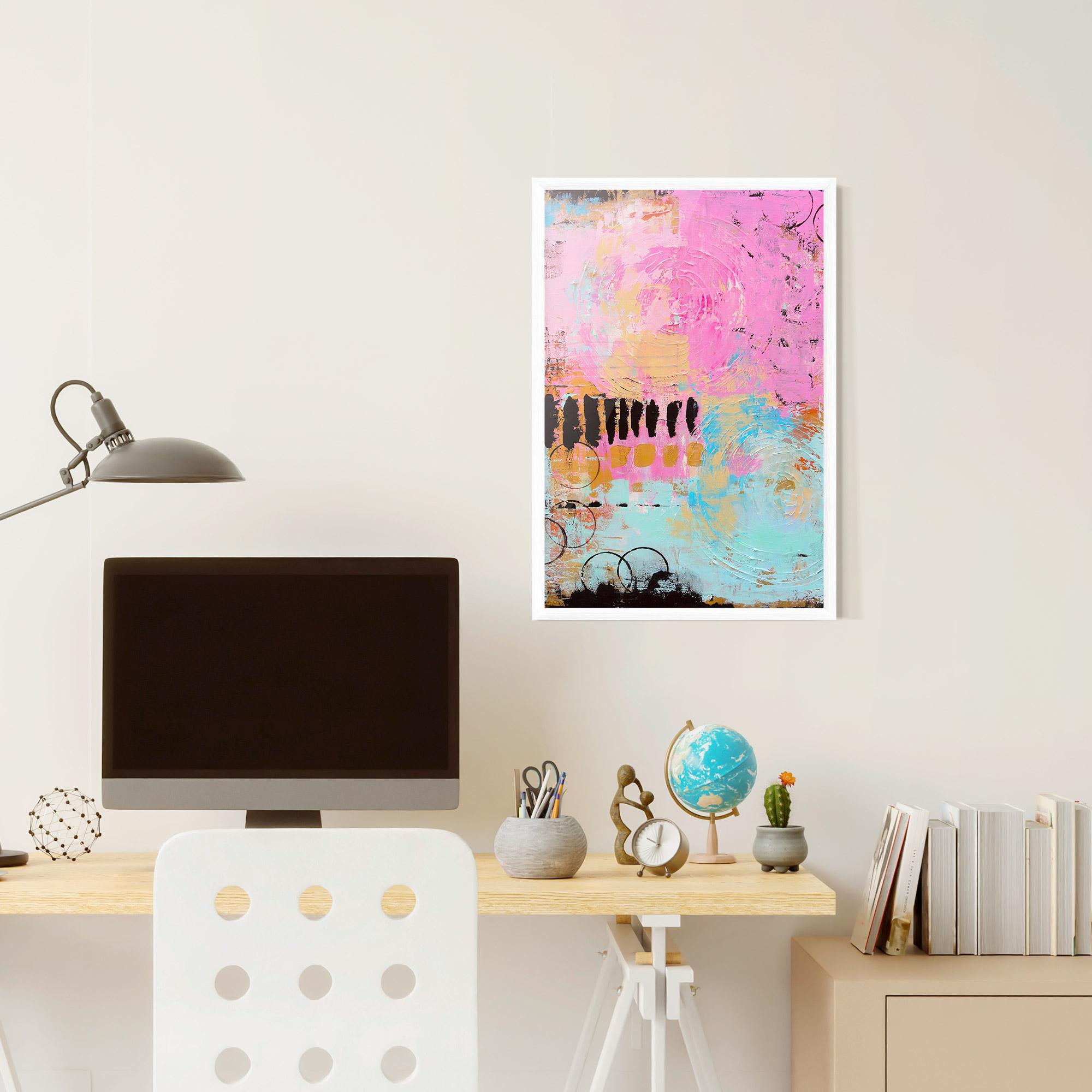 Poster Înrămat Abstract Pink Circle mockup 6