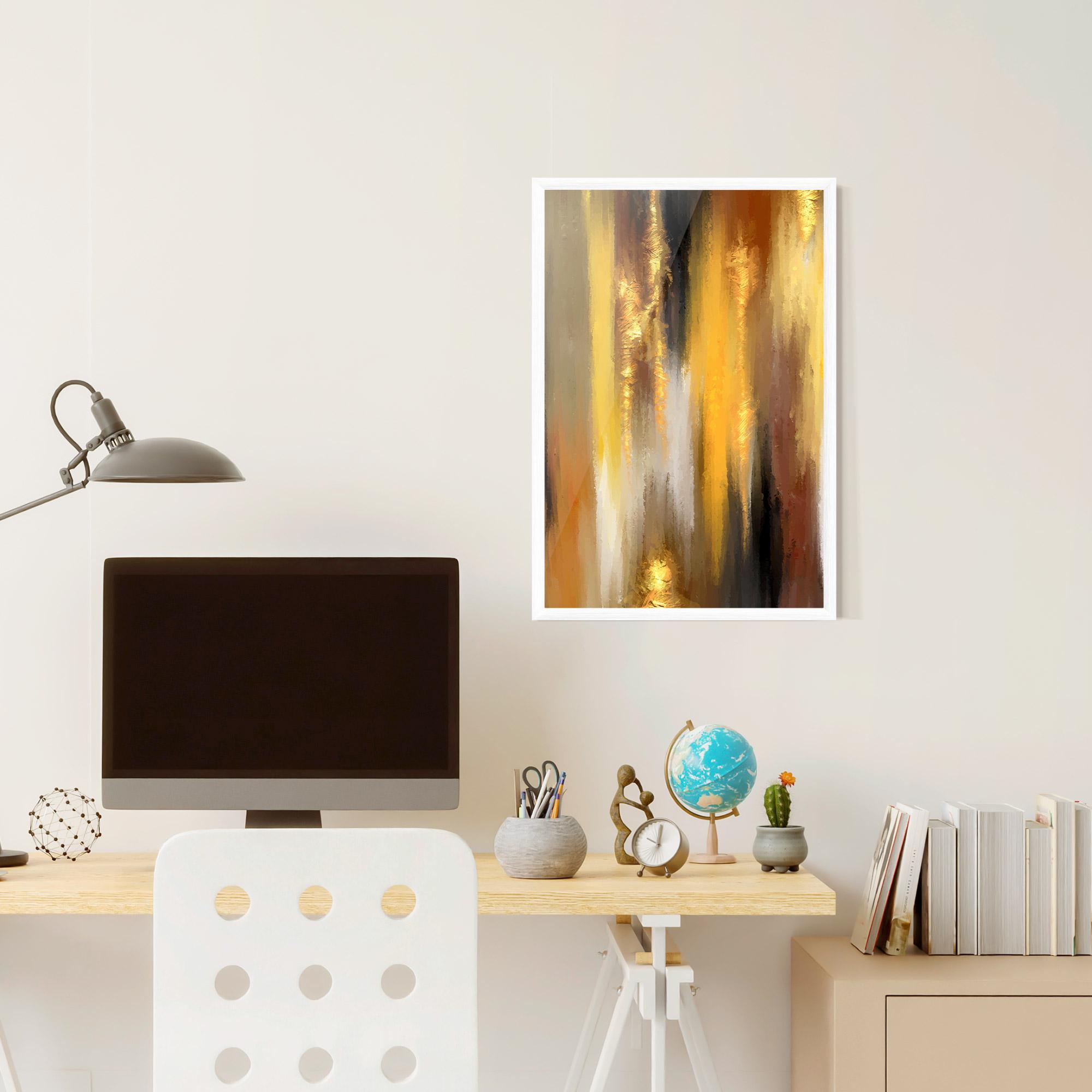 Poster Înrămat Golden Brown Art mockup 6