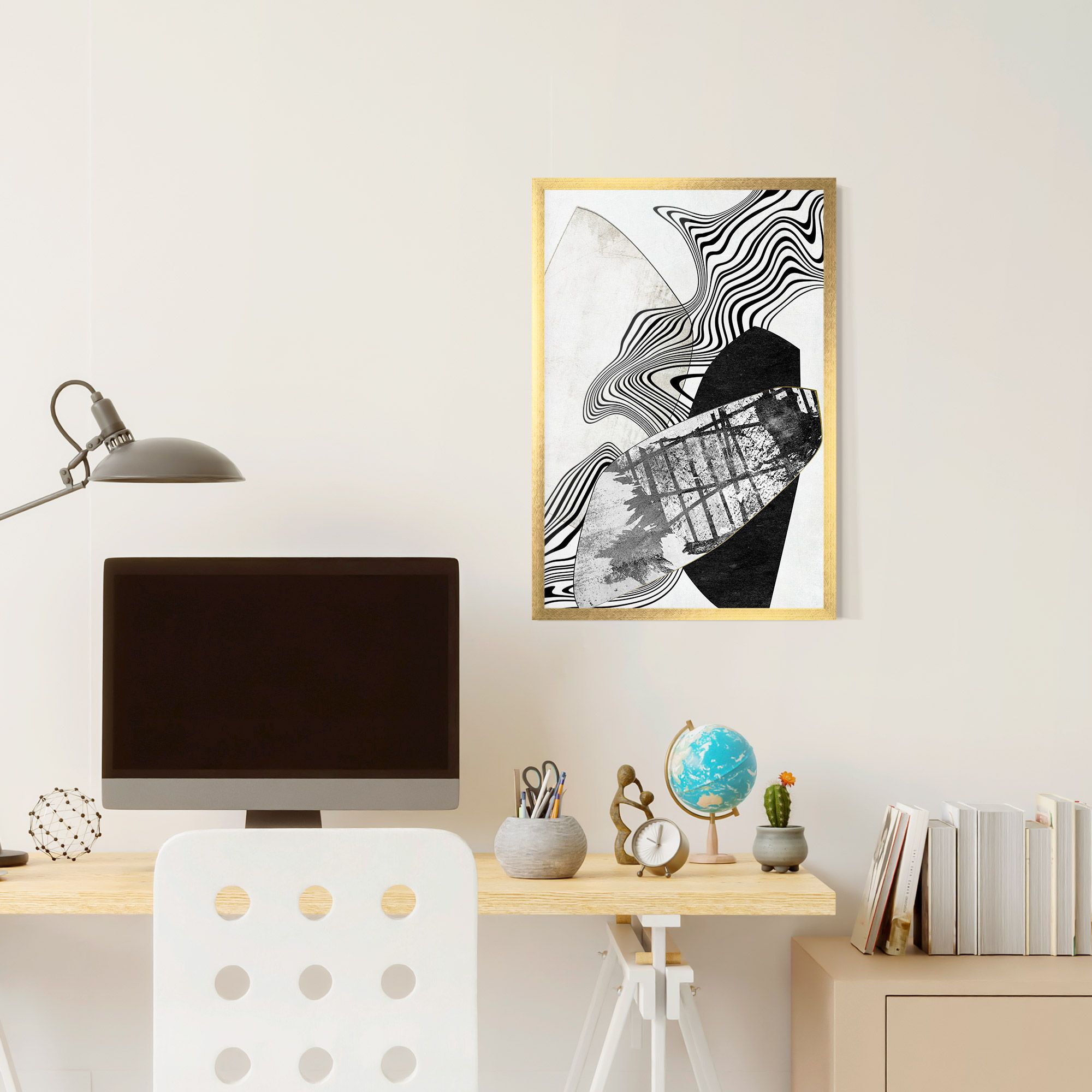 Abstract Black Lines mockup 6