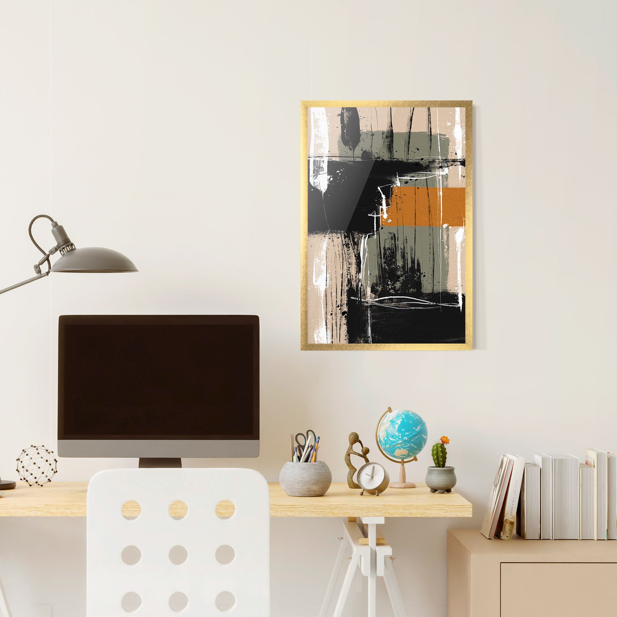 Modern Oil Painting With White mockup 6