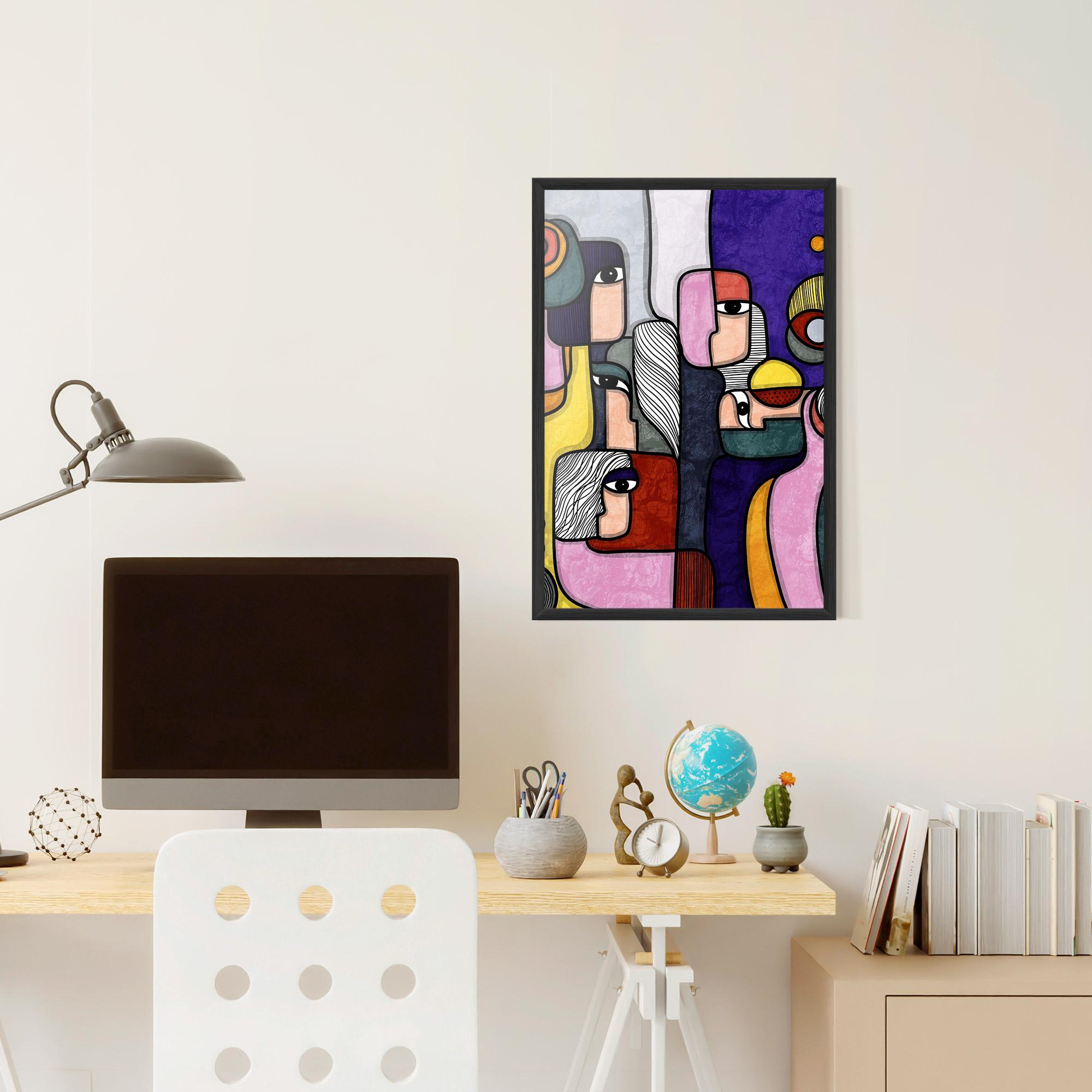 Poster Înrămat Abstract Looking Eyes mockup 6