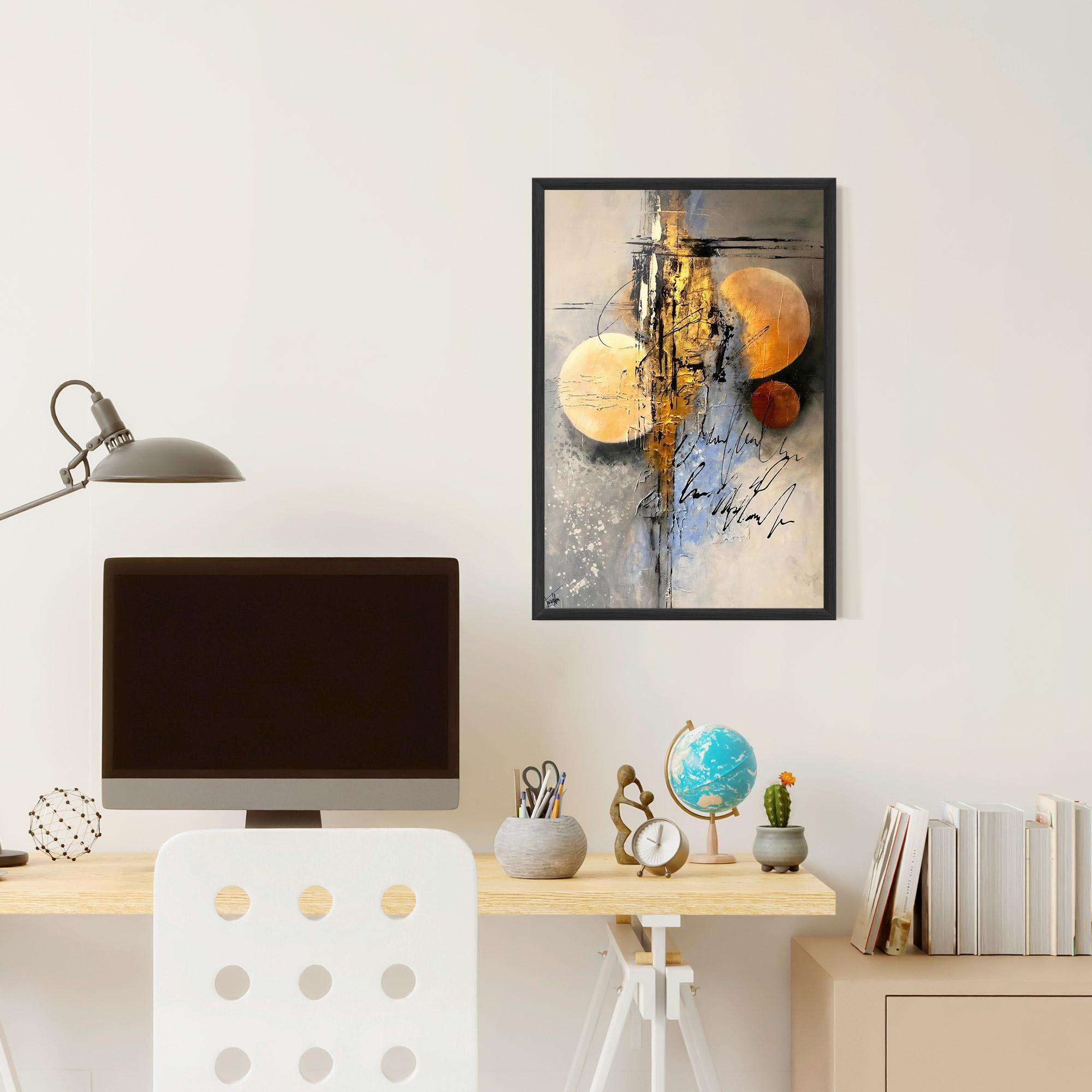 Poster Înrămat Abstract Moons mockup 6