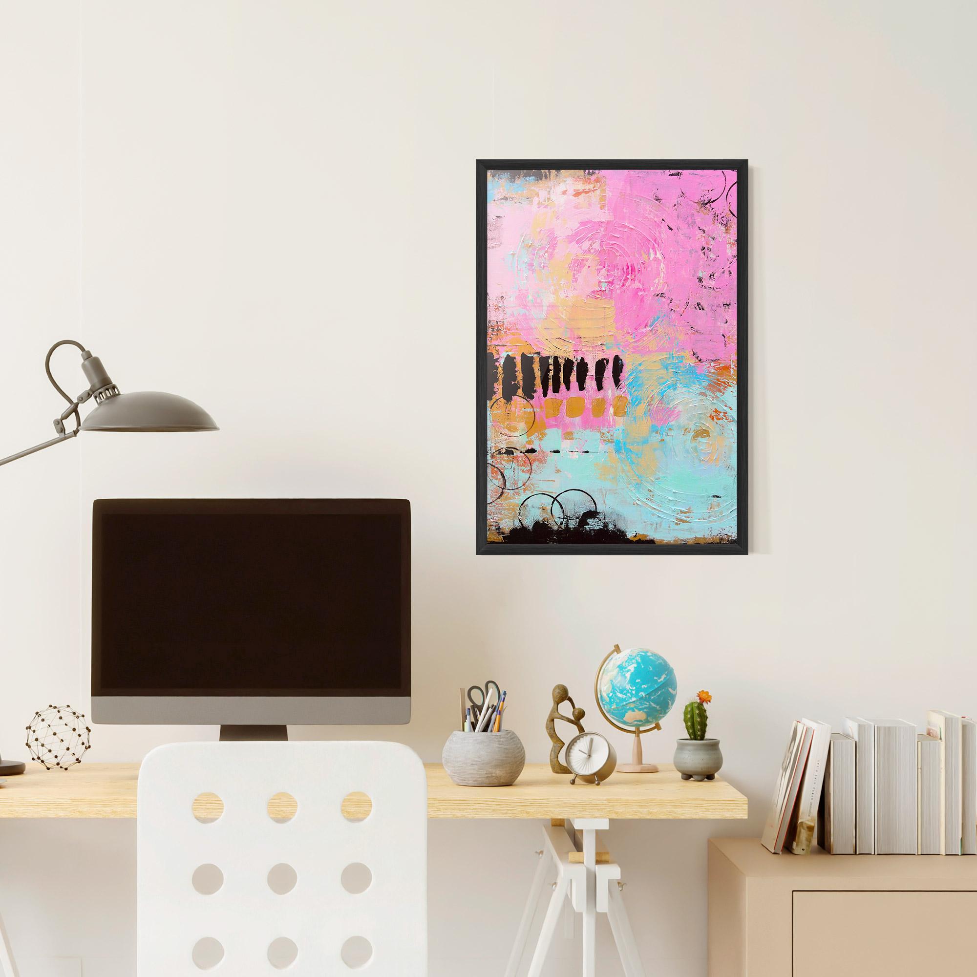 Poster Înrămat Abstract Pink Circle mockup 6