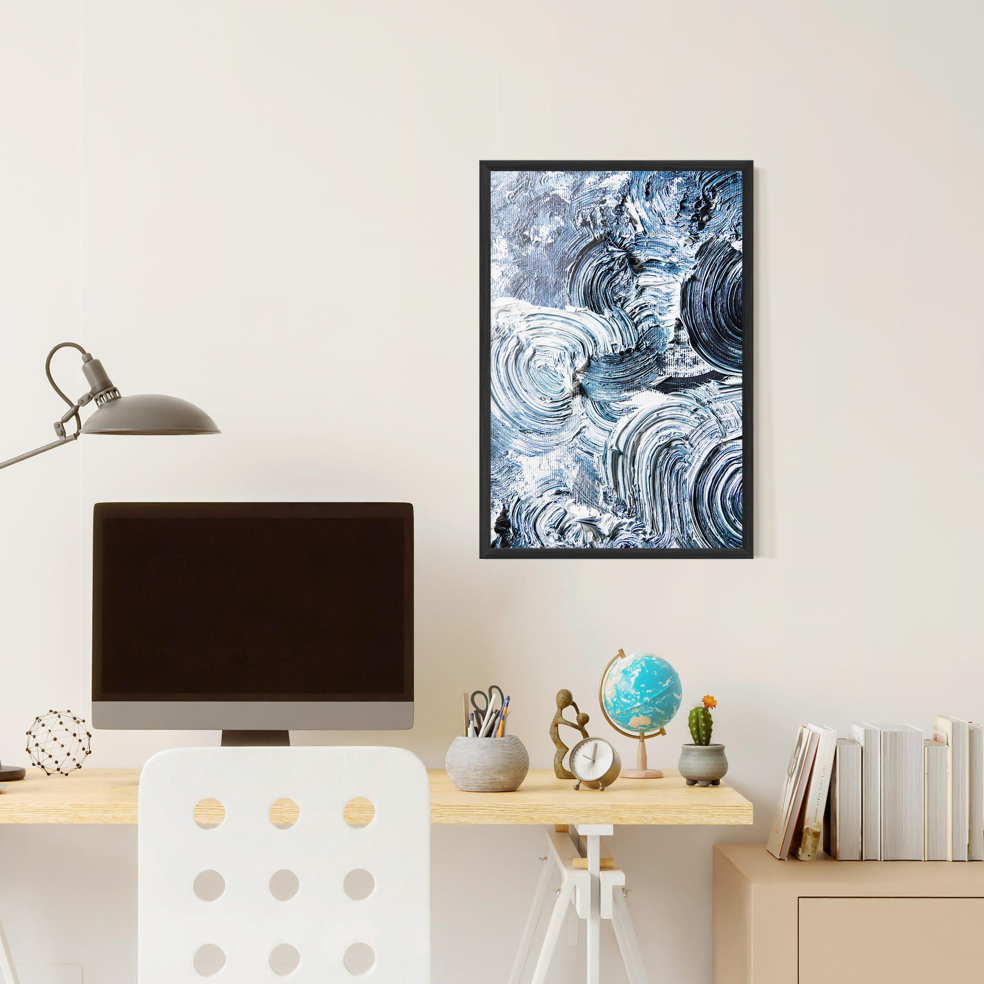 Poster Înrămat Cream Textured Painting mockup 6