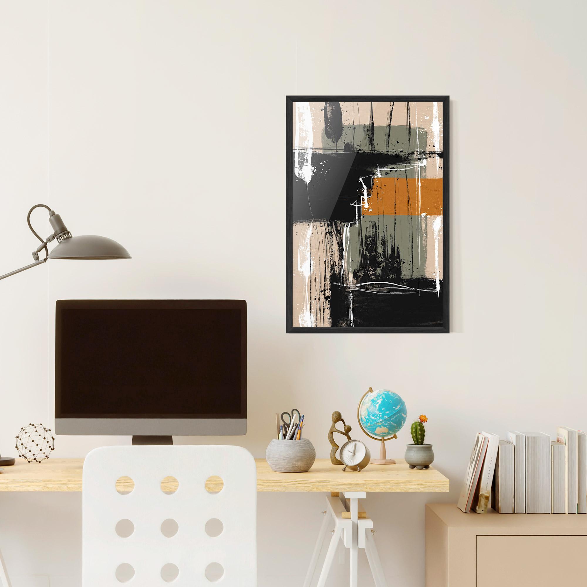 Poster Înrămat Modern Oil Painting With White mockup 6