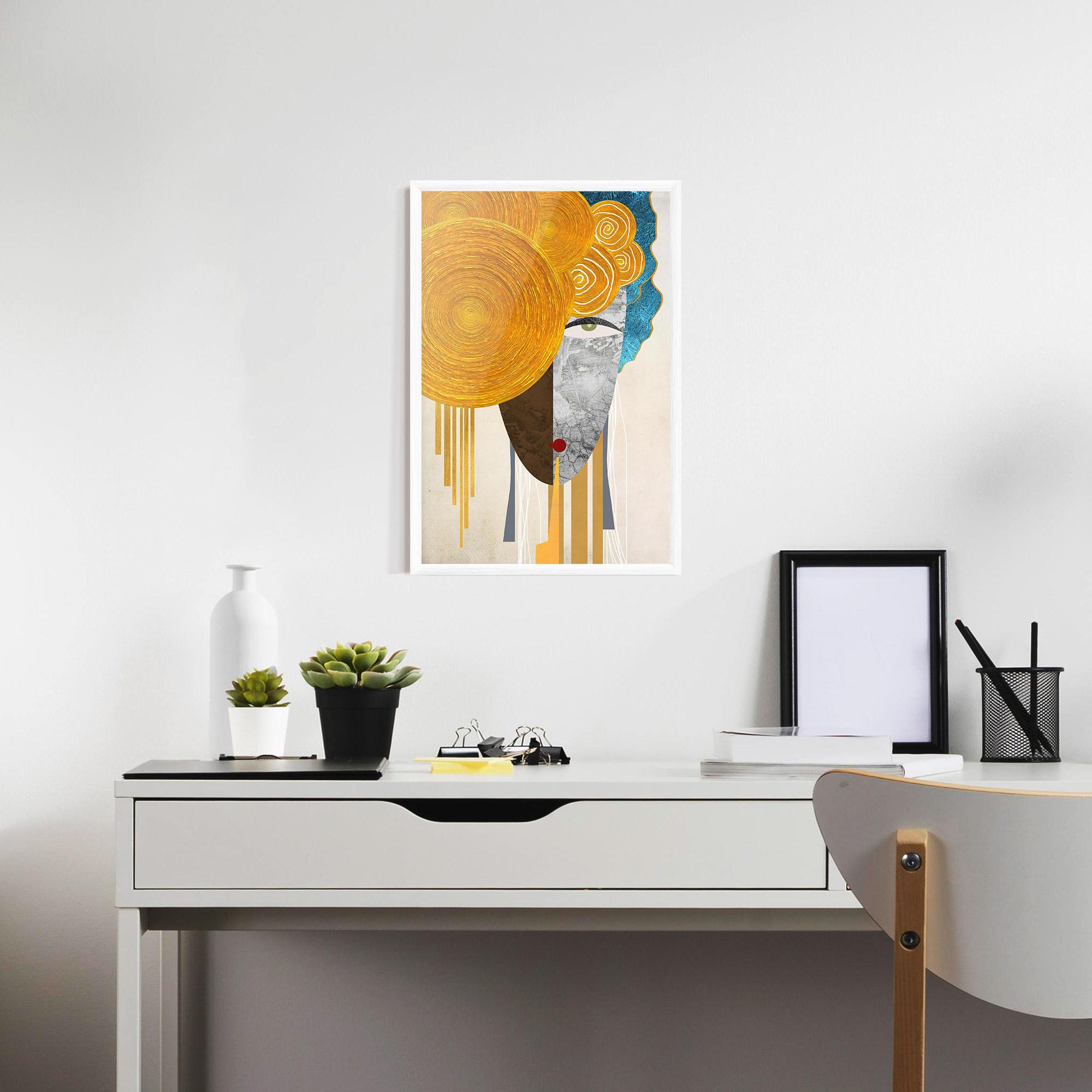 Poster Înrămat Abstract Grey Face 1 mockup 7