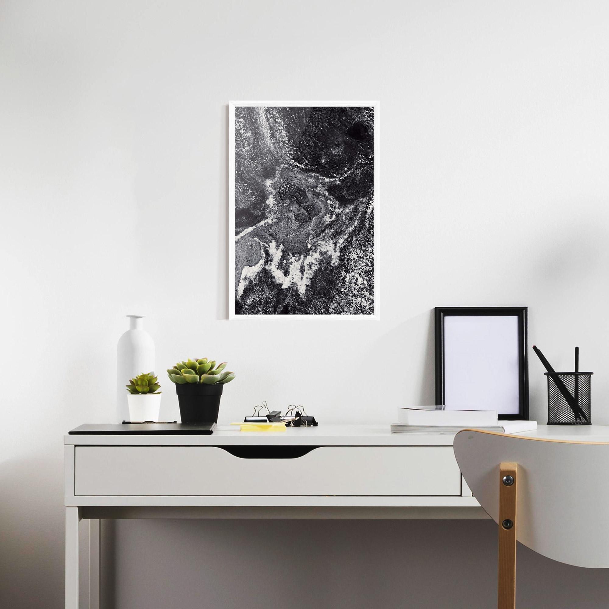 Poster Înrămat Black And White Abstract mockup 7