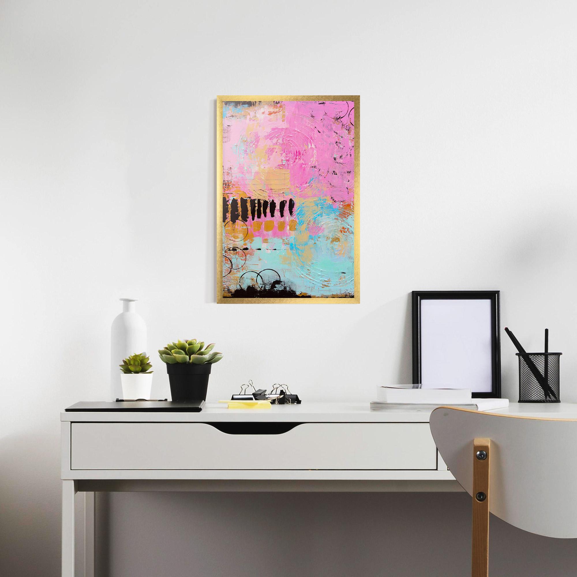 Poster Înrămat Abstract Pink Circle mockup 7