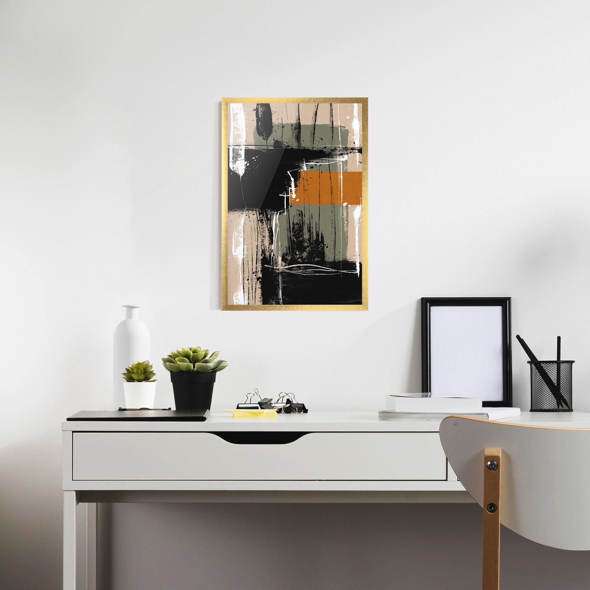 Modern Oil Painting With White mockup 7