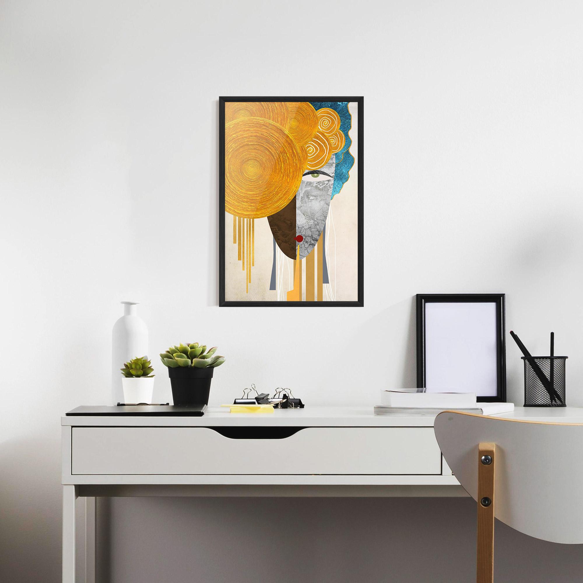 Poster Înrămat Abstract Grey Face 1 mockup 7