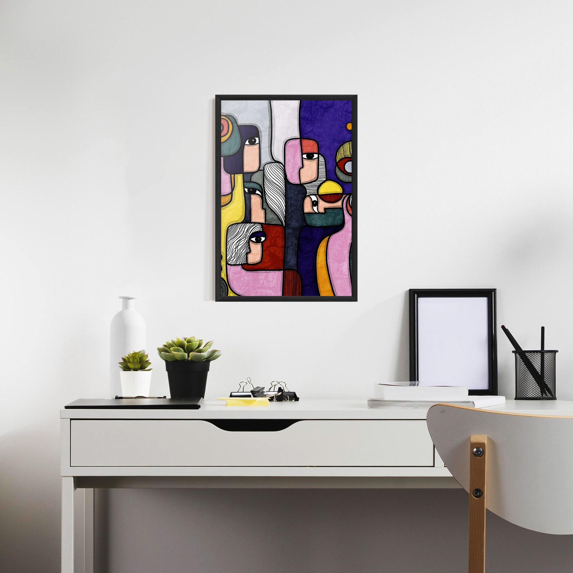 Poster Înrămat Abstract Looking Eyes mockup 7