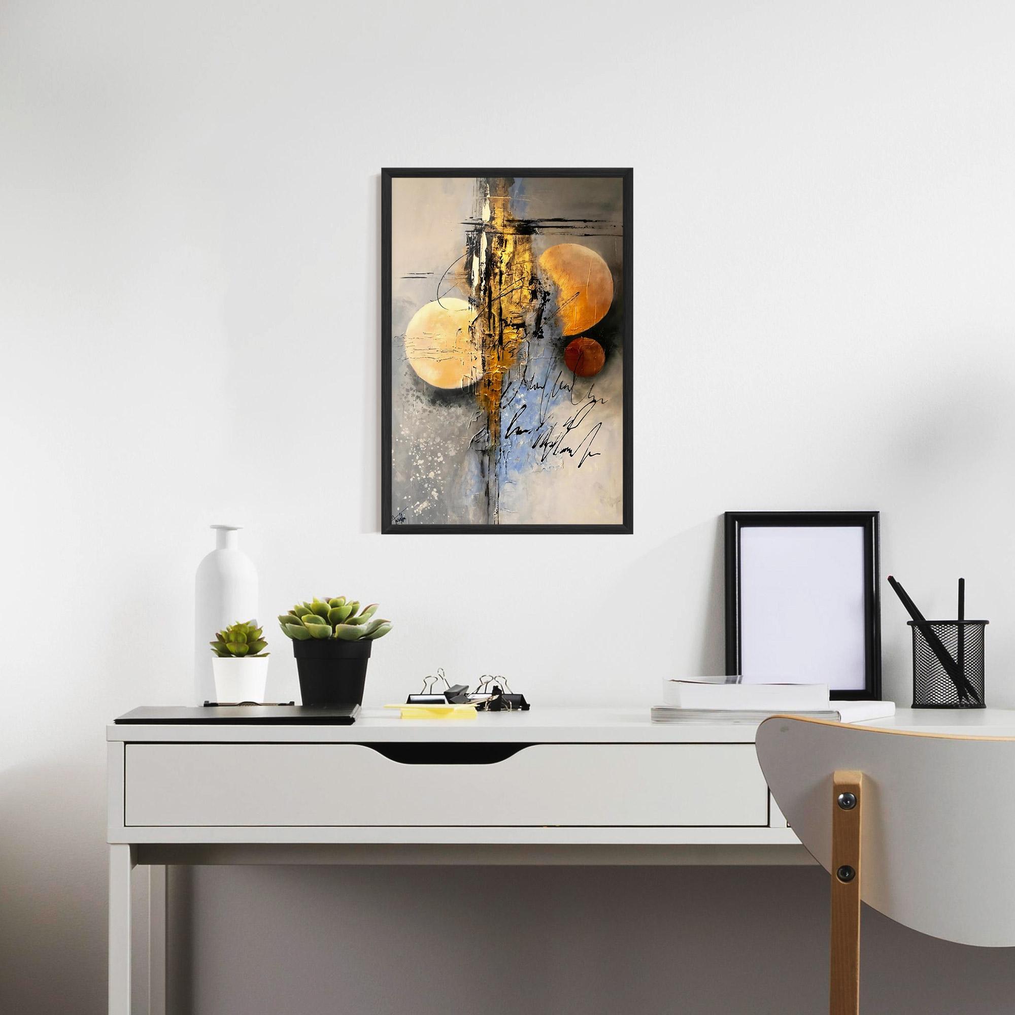 Poster Înrămat Abstract Moons mockup 7