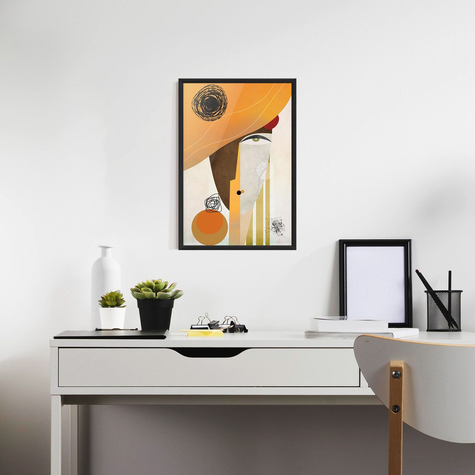 Abstract Orange Face mockup 7