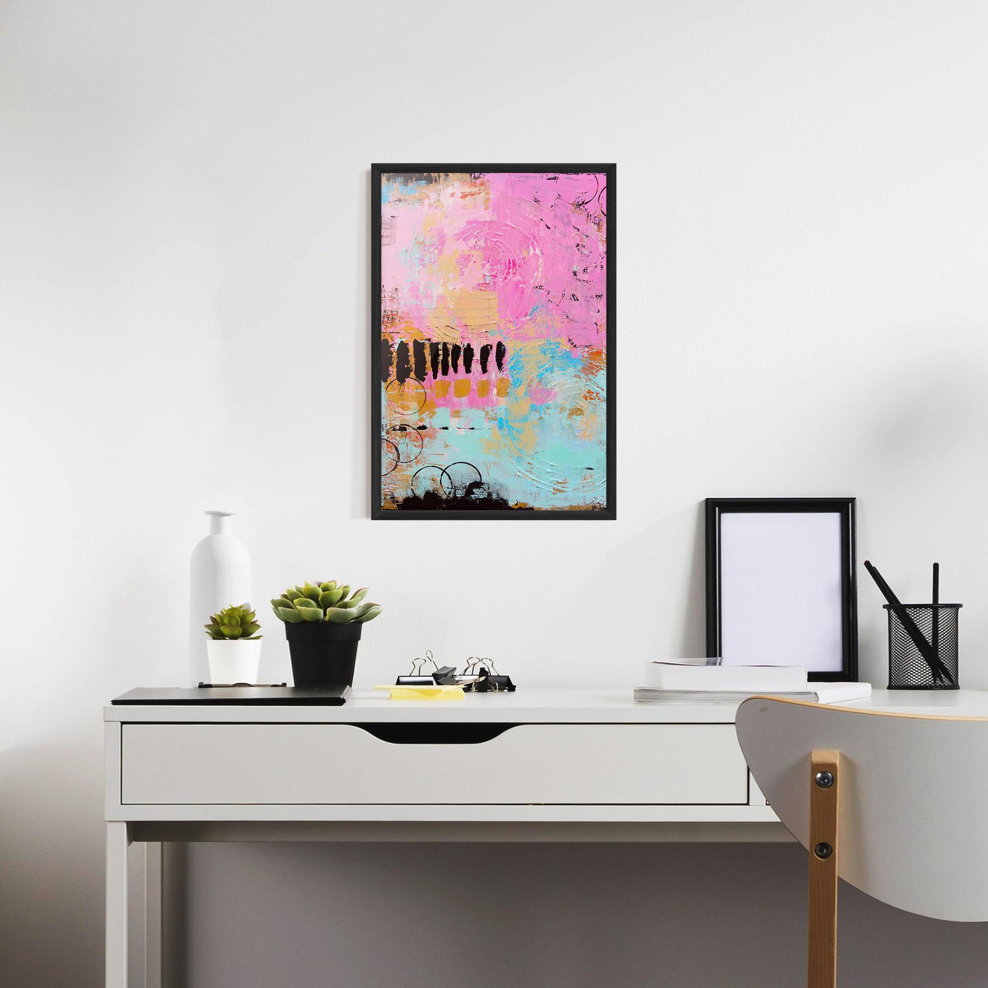 Poster Înrămat Abstract Pink Circle mockup 7
