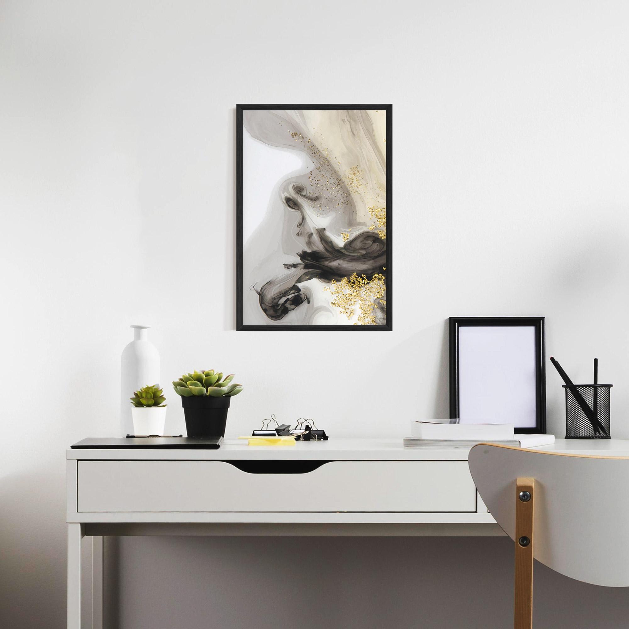 Poster Înrămat Gold Glitter Watercolor mockup 7