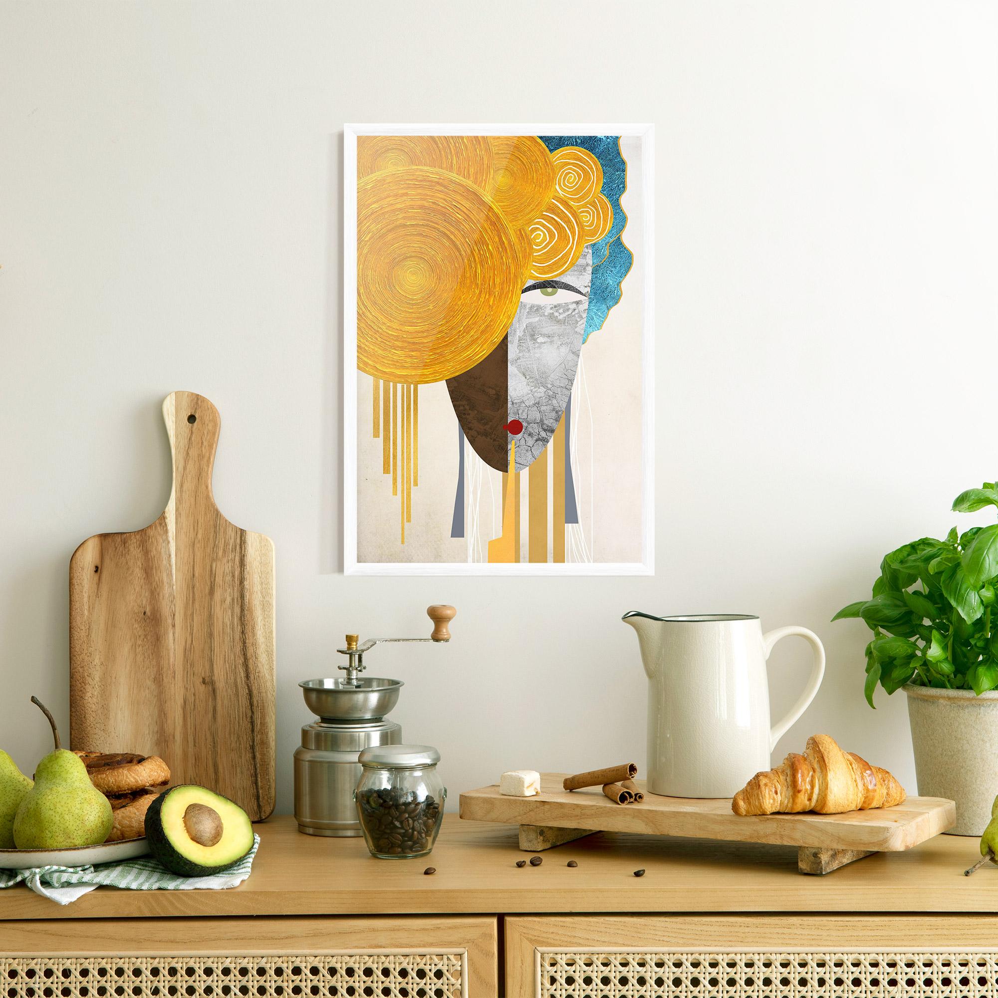 Poster Înrămat Abstract Grey Face 1 mockup 8