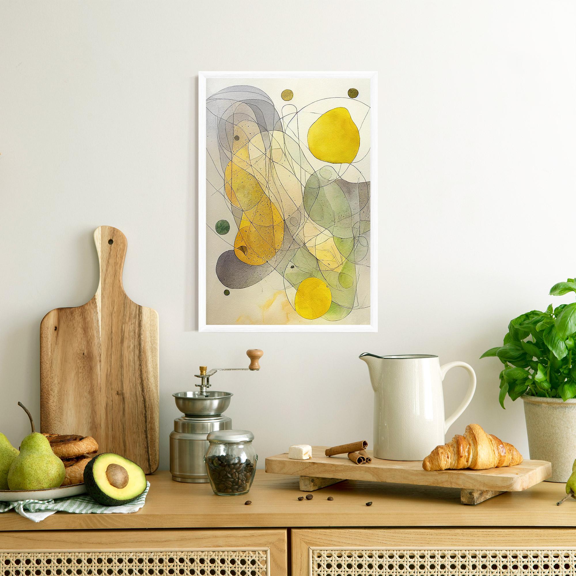 Poster Înrămat Abstract Lemons mockup 8