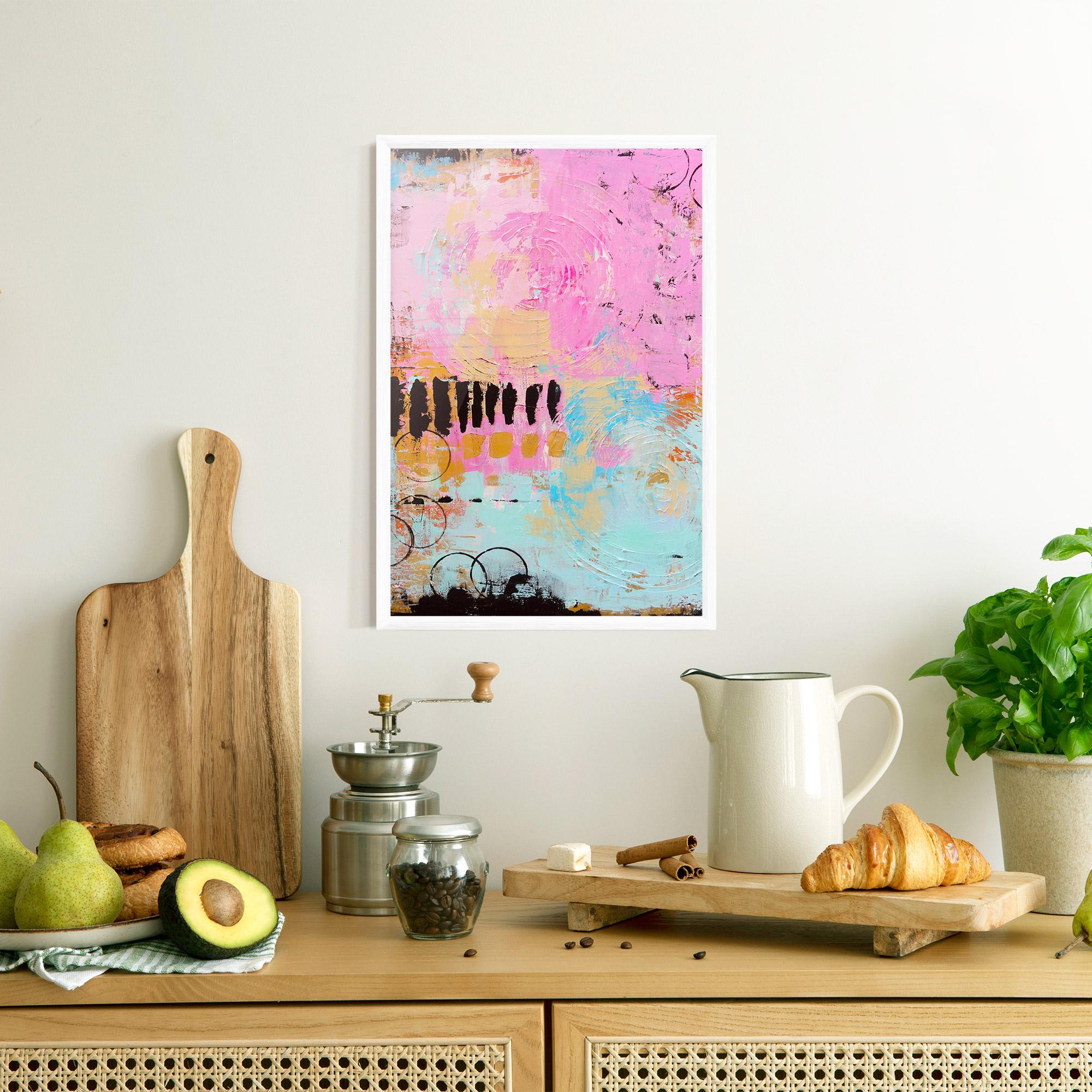 Poster Înrămat Abstract Pink Circle mockup 8