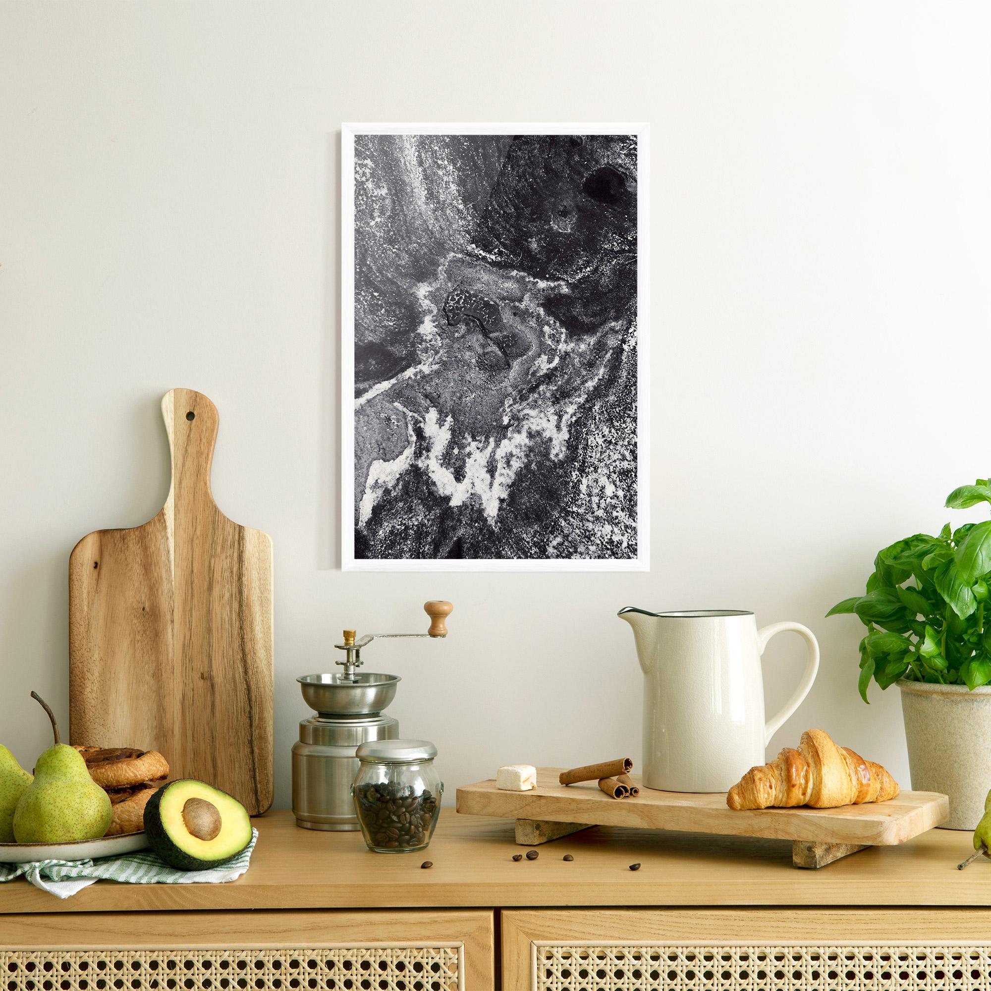 Poster Înrămat Black And White Abstract mockup 8