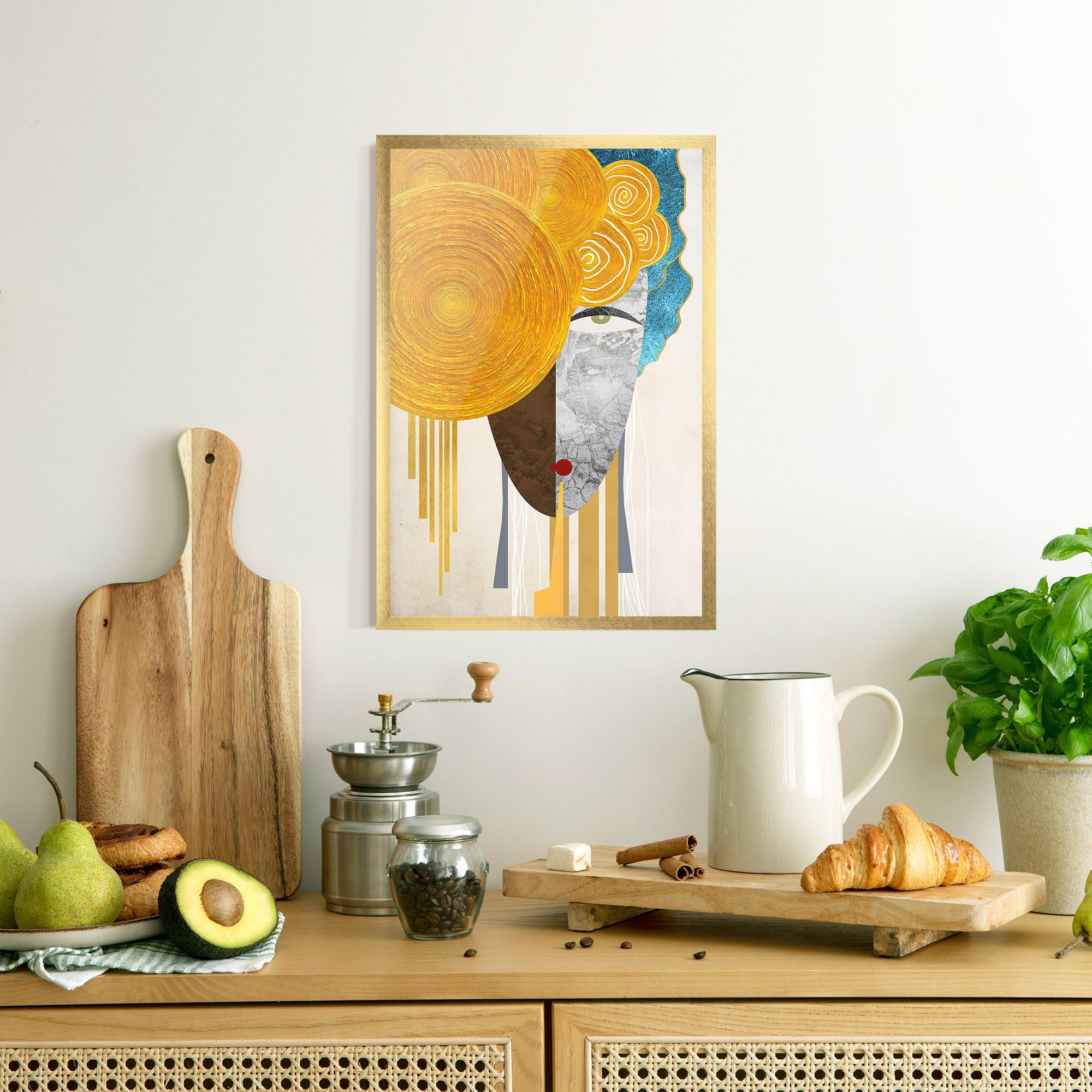 Poster Înrămat Abstract Grey Face 1 mockup 8