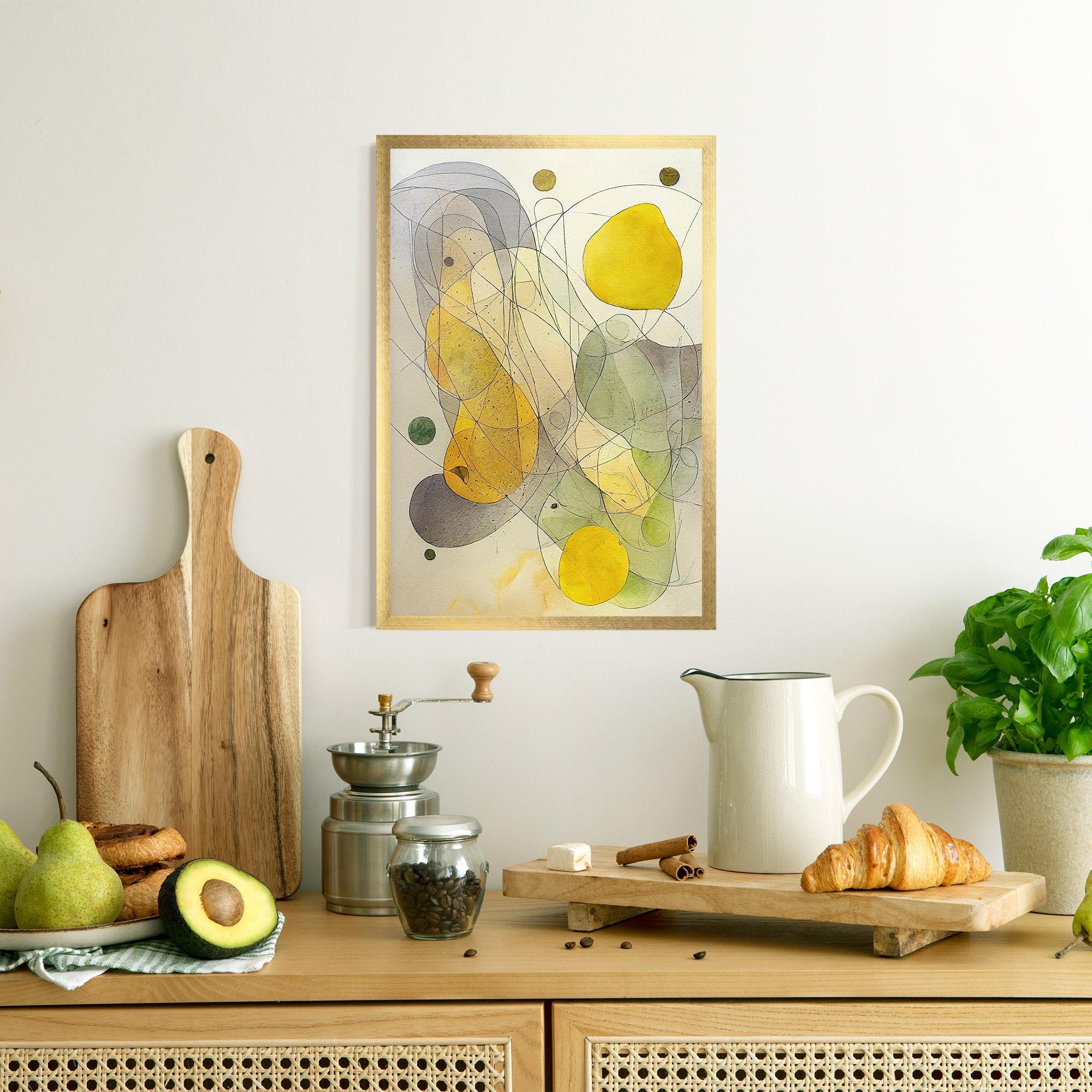Poster Înrămat Abstract Lemons mockup 8