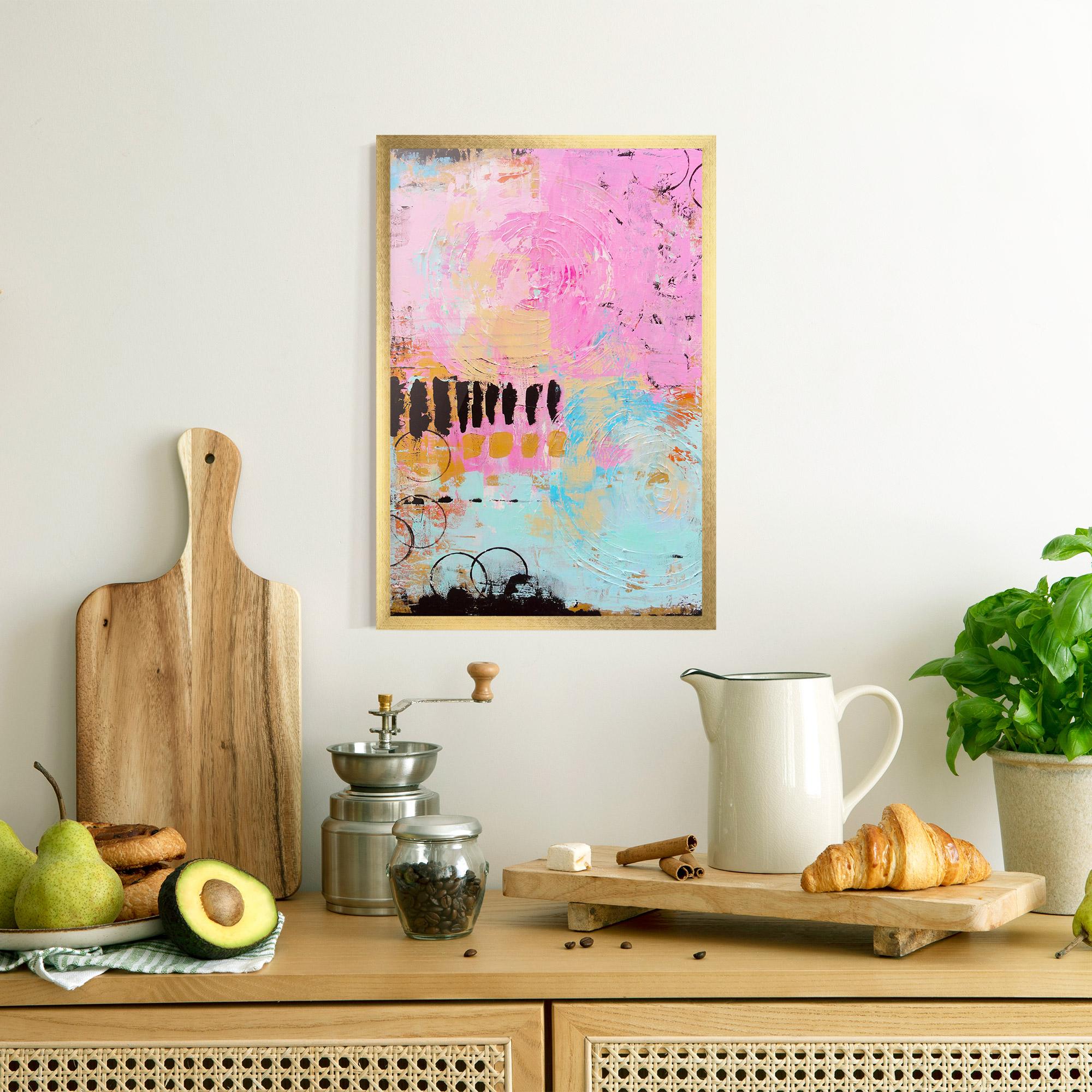 Poster Înrămat Abstract Pink Circle mockup 8