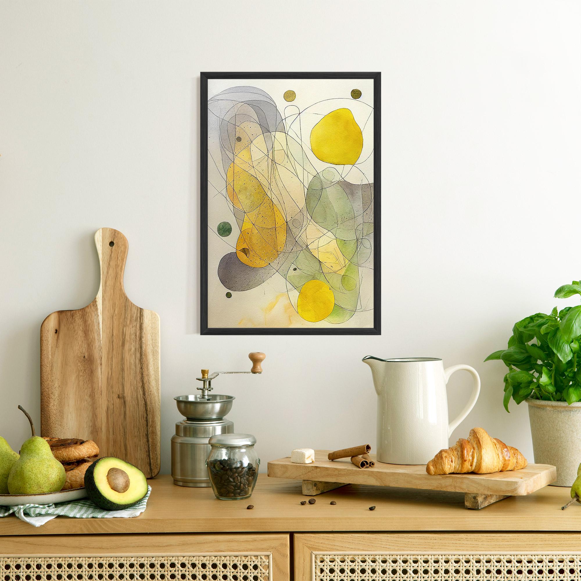 Poster Înrămat Abstract Lemons mockup 8