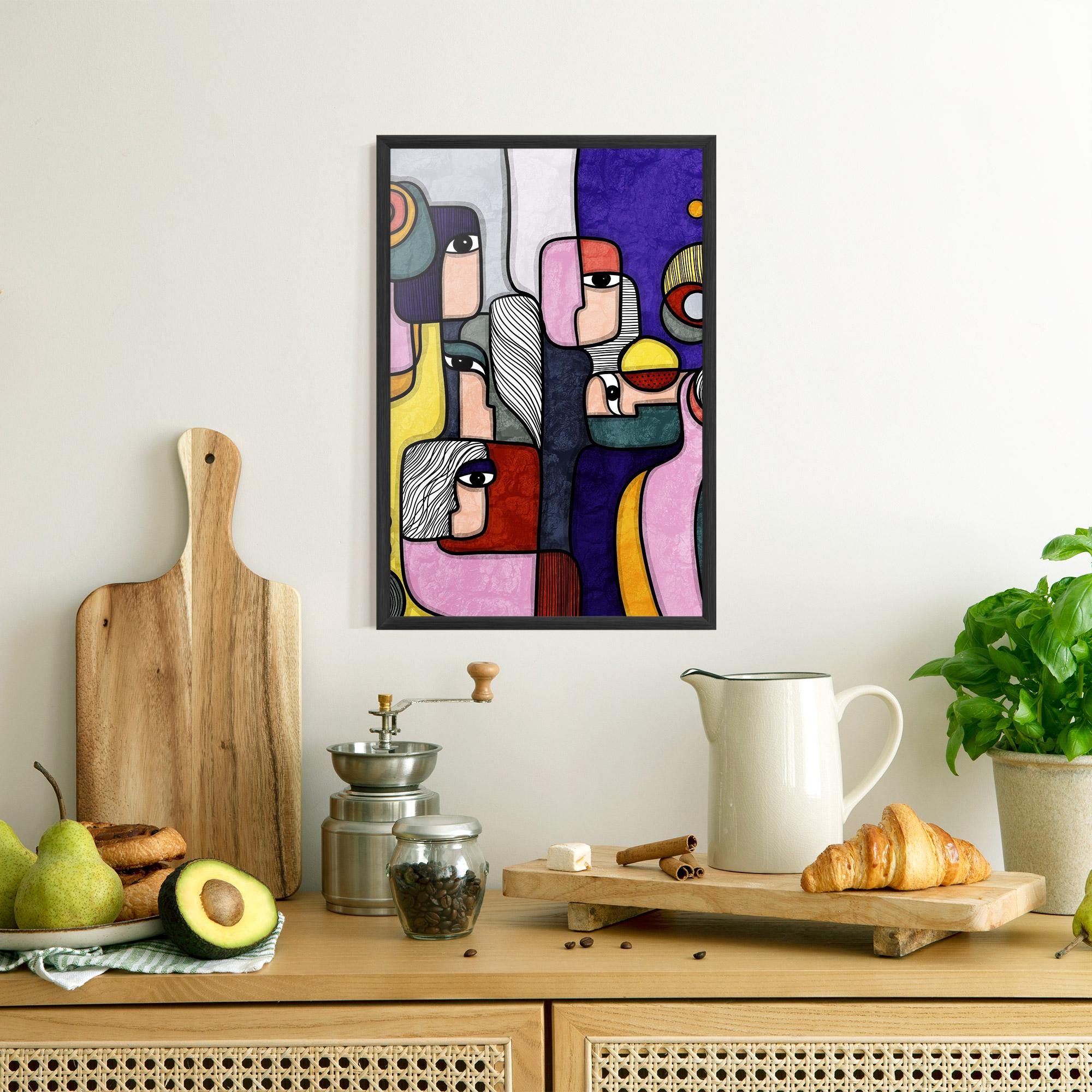 Poster Înrămat Abstract Looking Eyes mockup 8