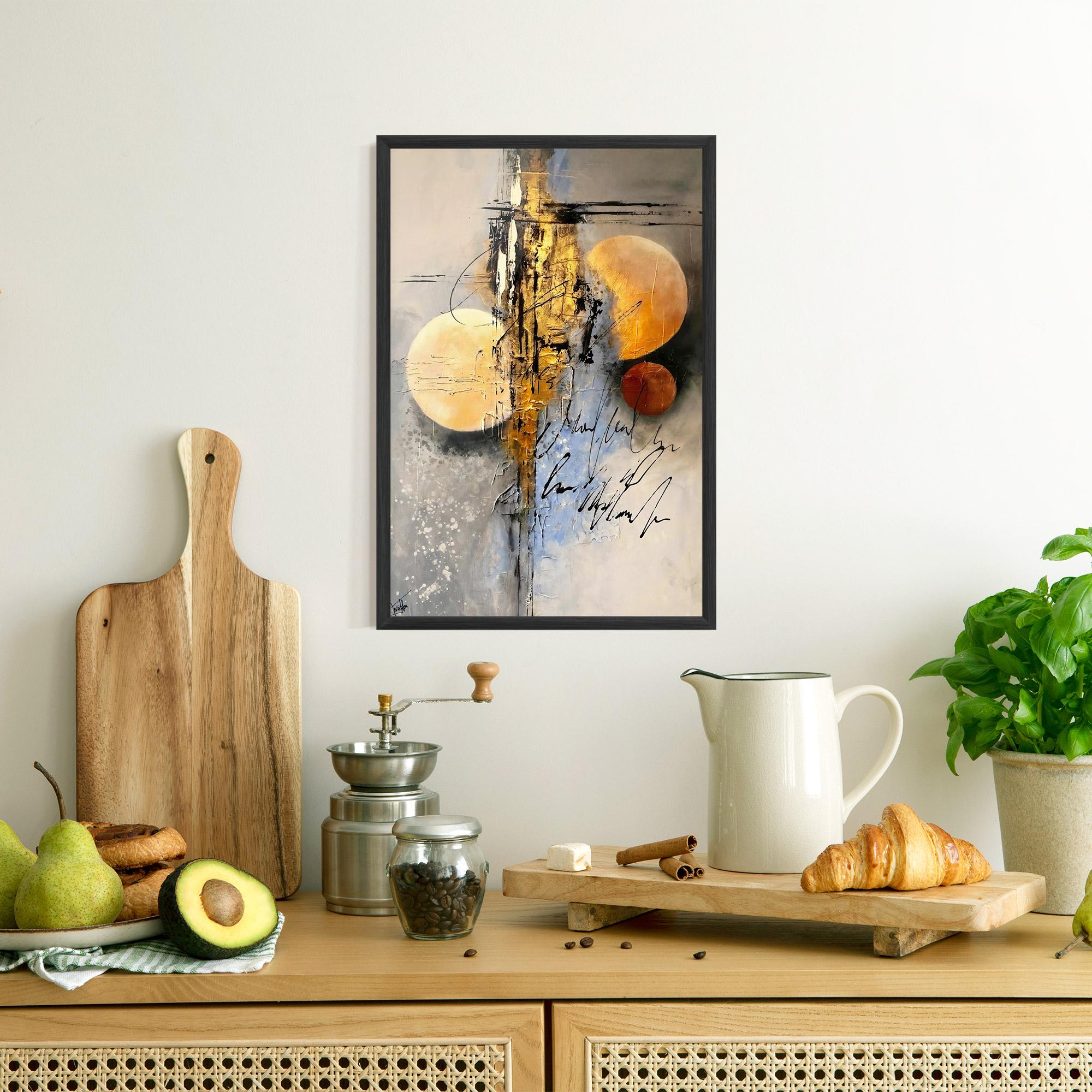 Poster Înrămat Abstract Moons mockup 8