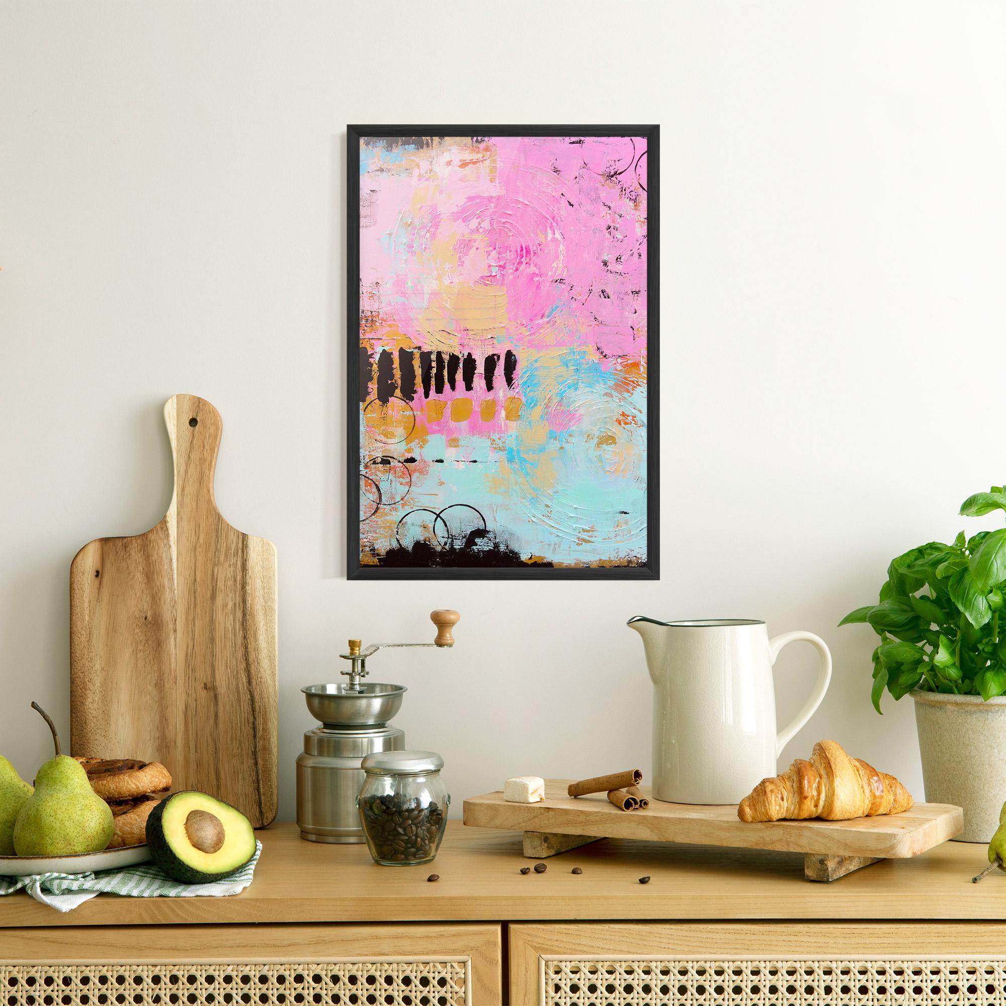 Poster Înrămat Abstract Pink Circle mockup 8