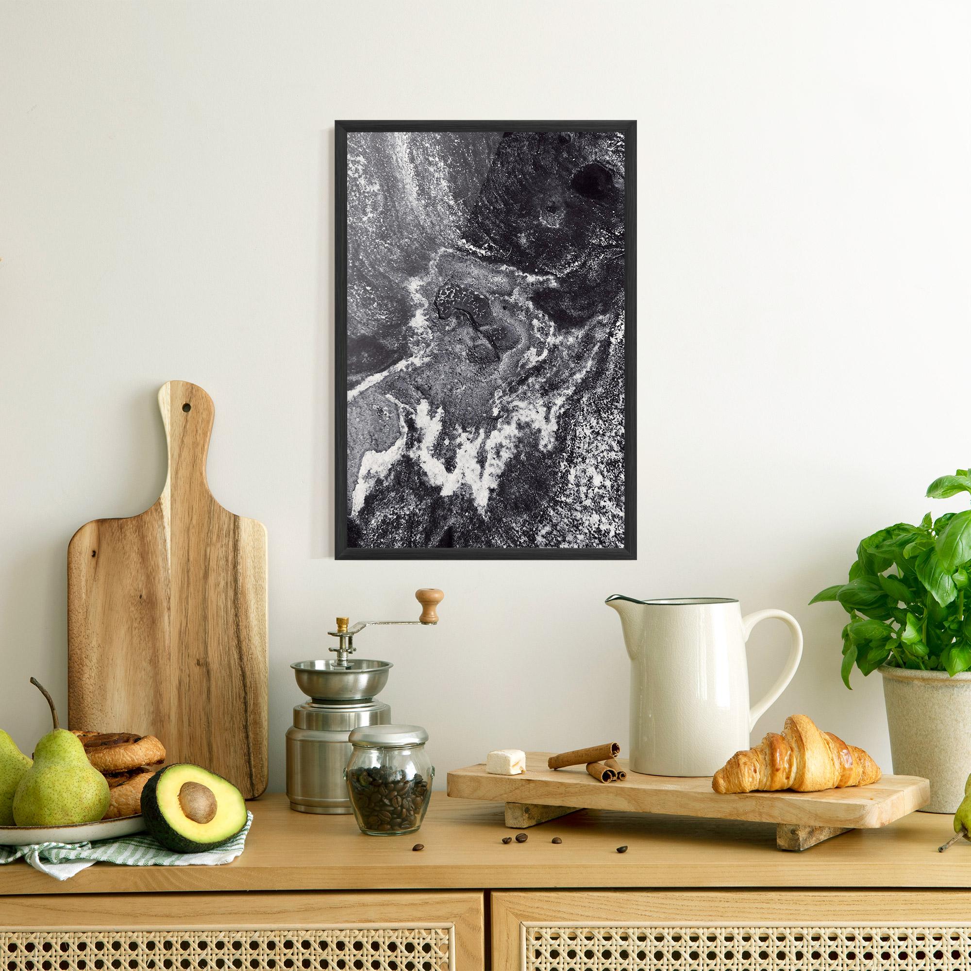 Poster Înrămat Black And White Abstract mockup 8