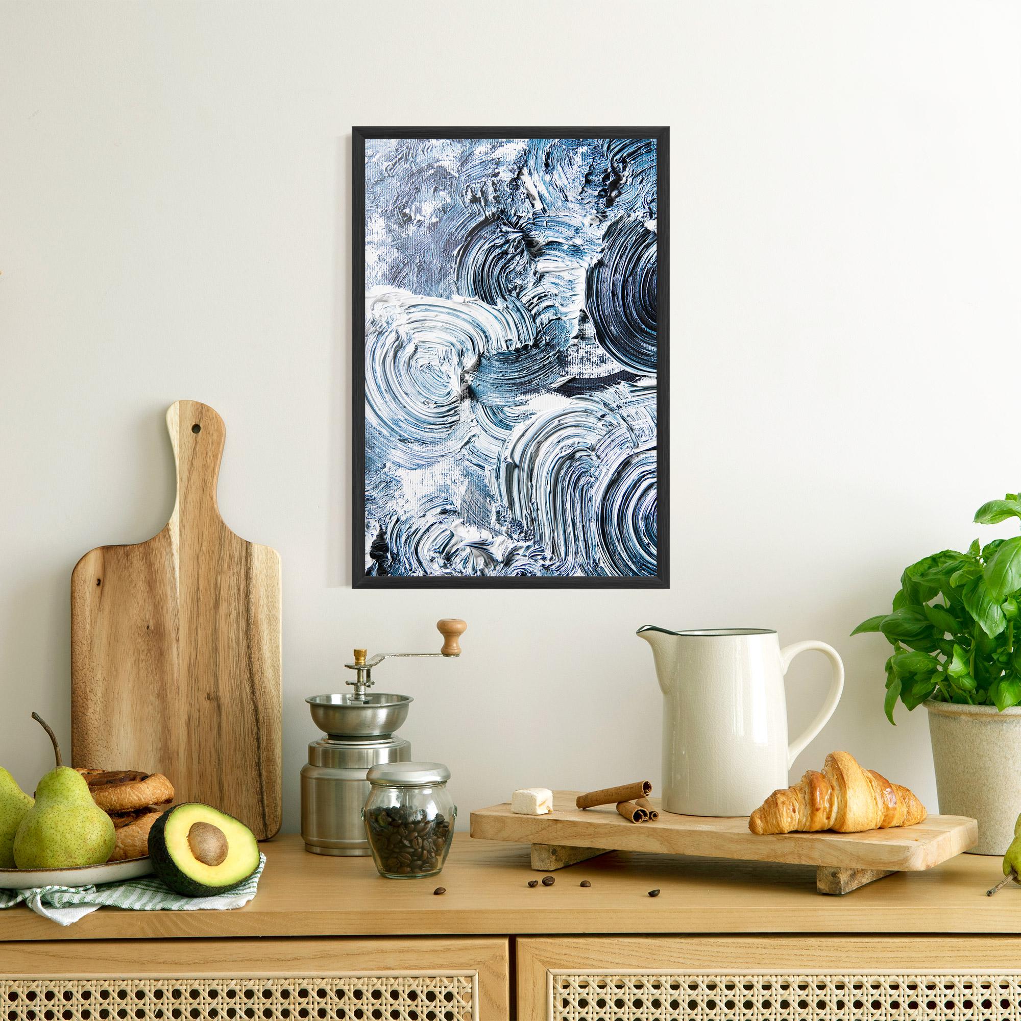 Poster Înrămat Cream Textured Painting mockup 8