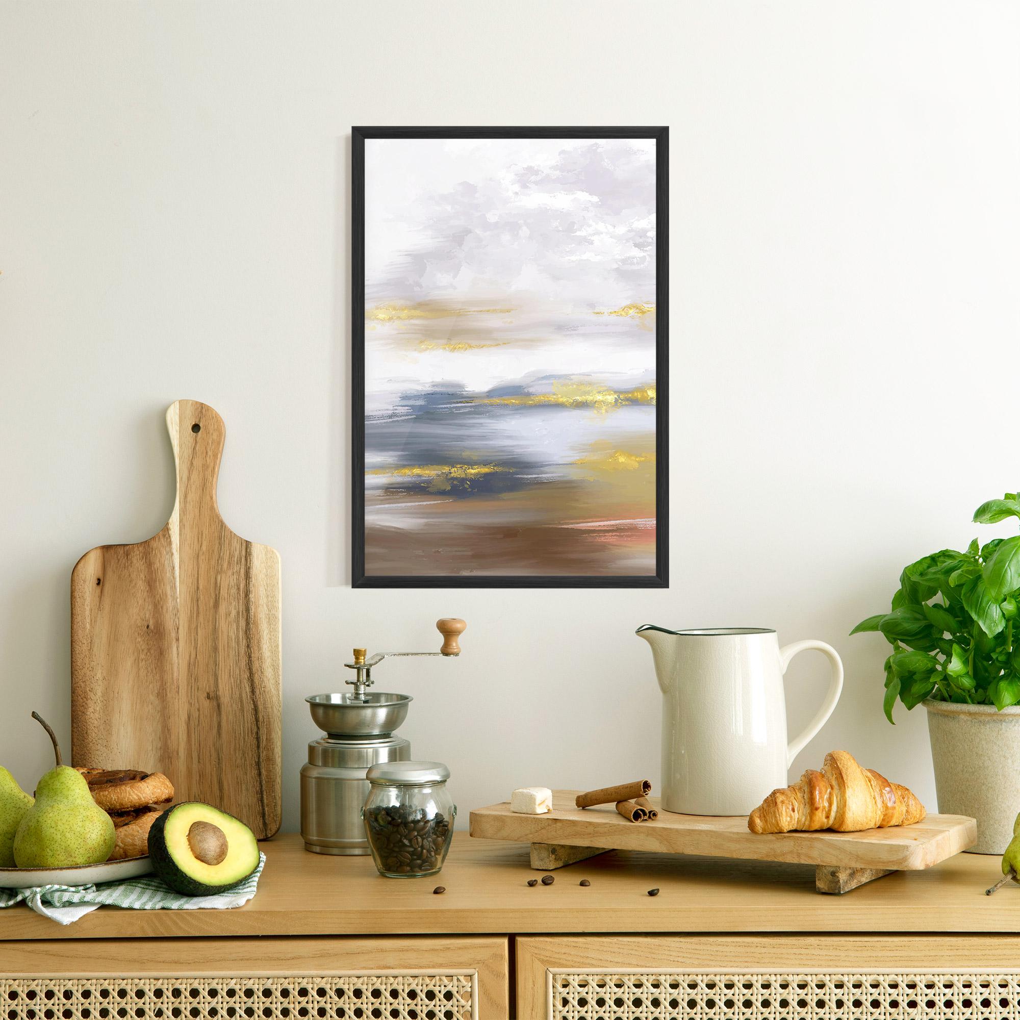 Poster Înrămat Messy Gold Art mockup 8