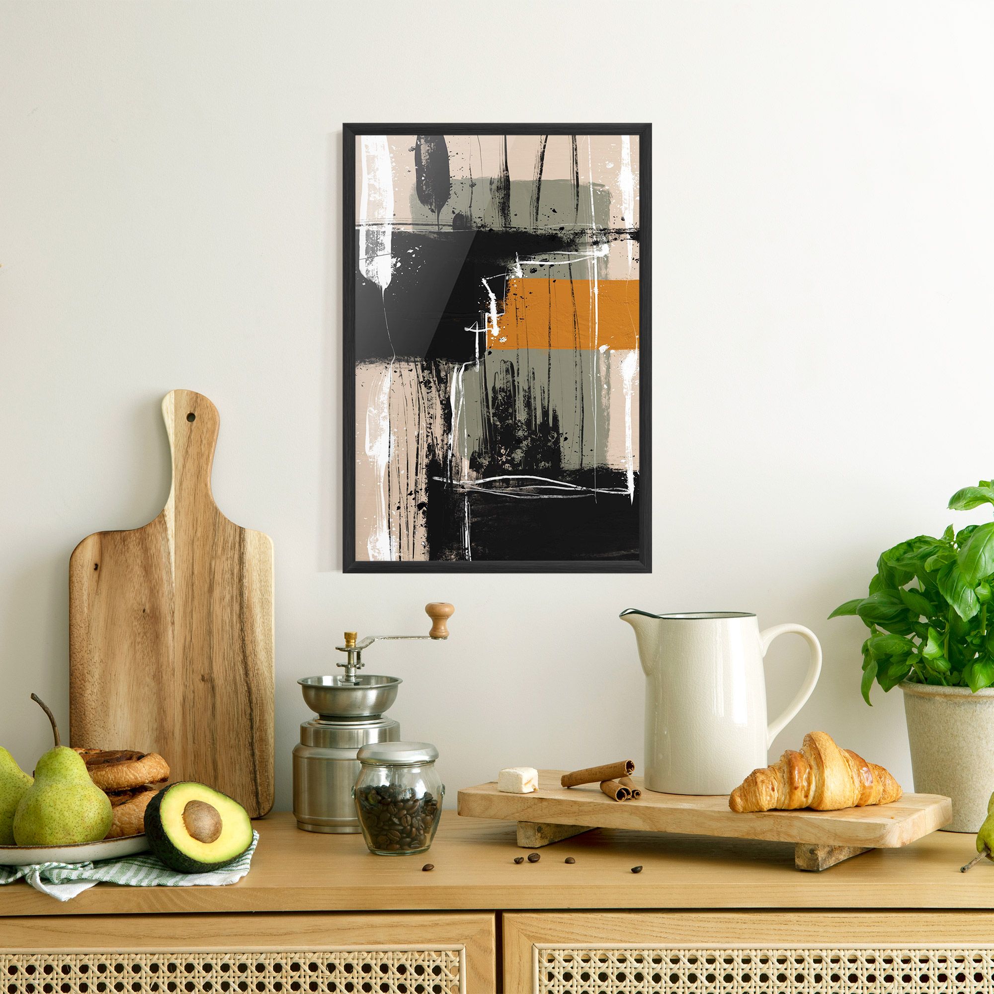 Modern Oil Painting With White mockup 8