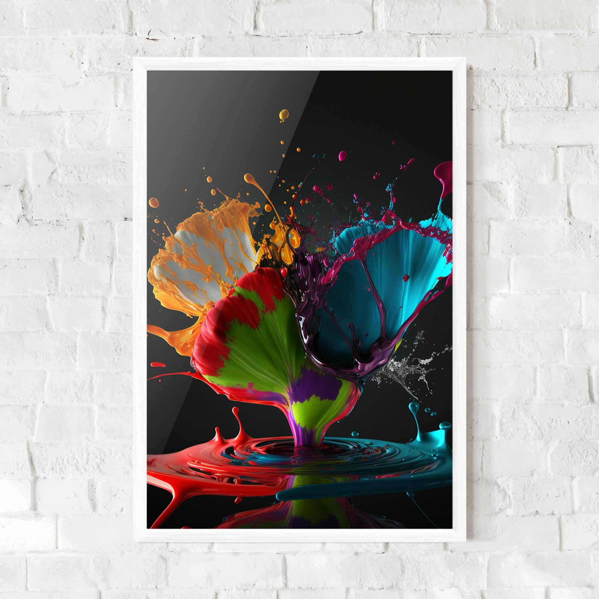 Poster Înrămat Beautiful Colorful Splash mockup 0