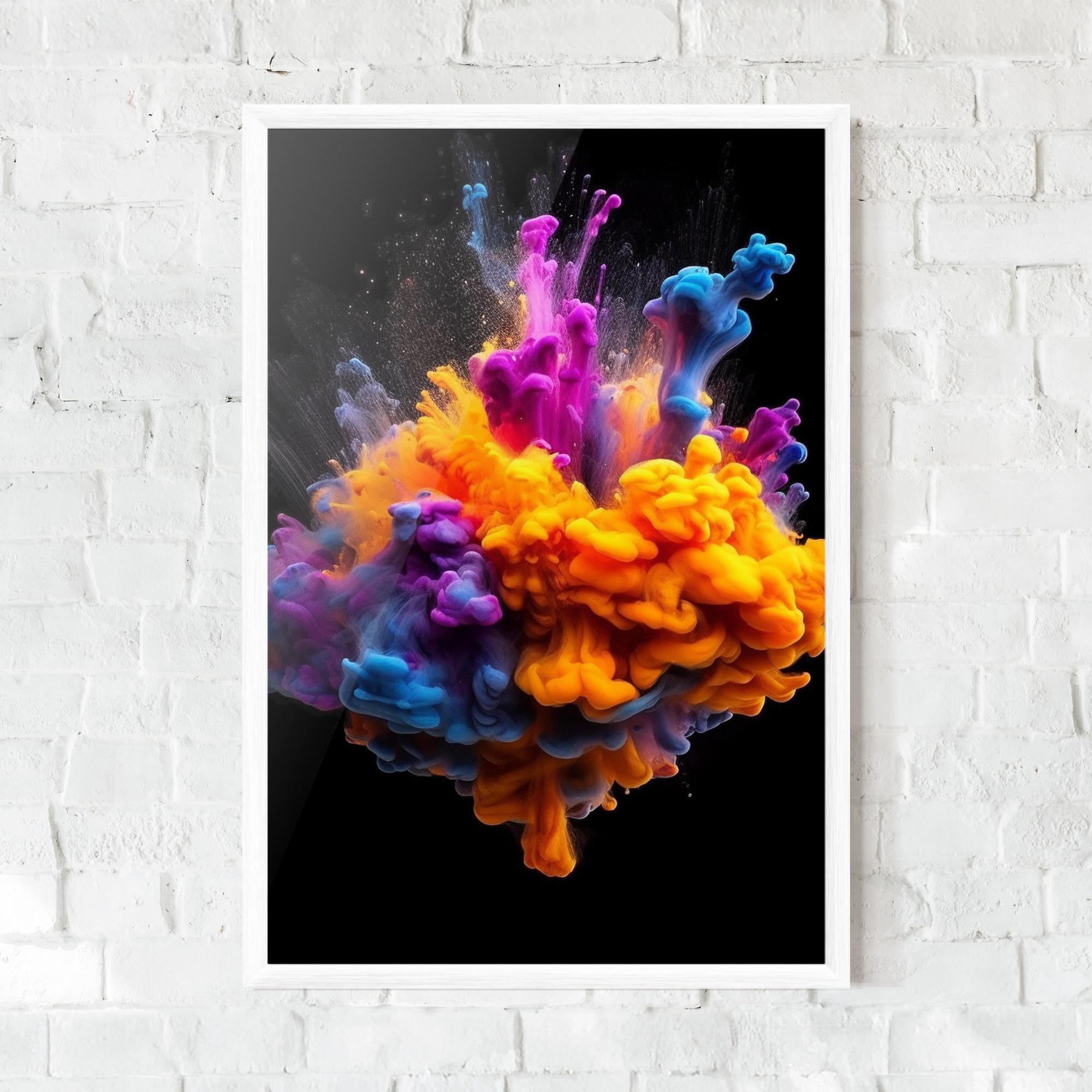 Poster Înrămat Colorful Cloud Liquid mockup 0