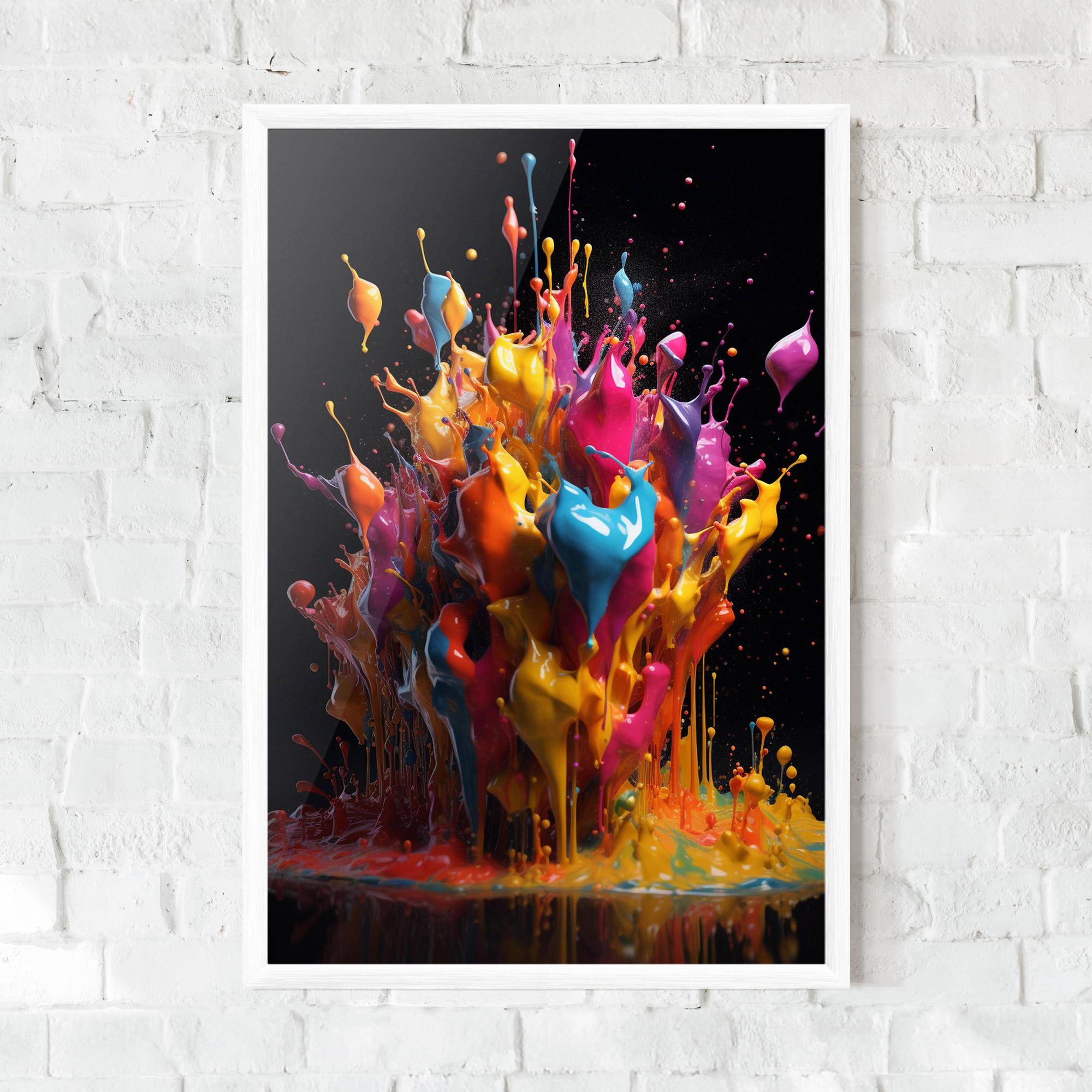 Poster Înrămat Liquid Splashing mockup 0