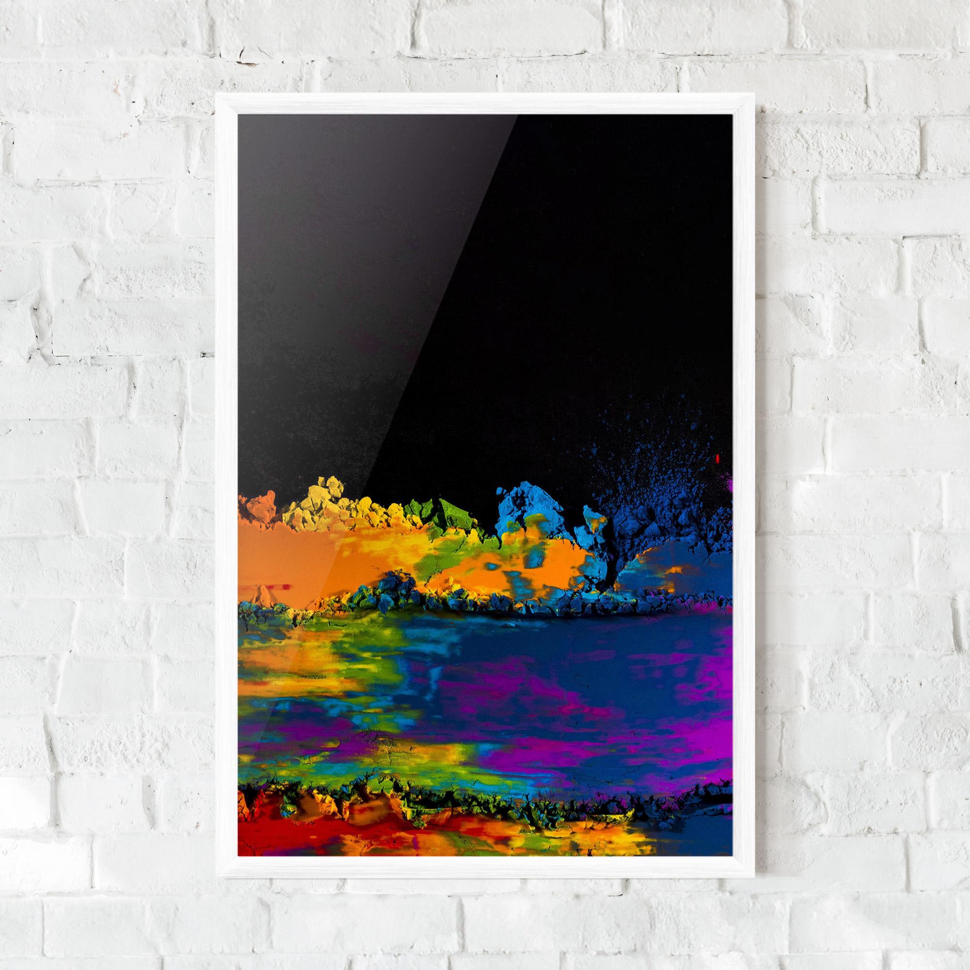 Poster Înrămat Mixed Holi Colors mockup 0