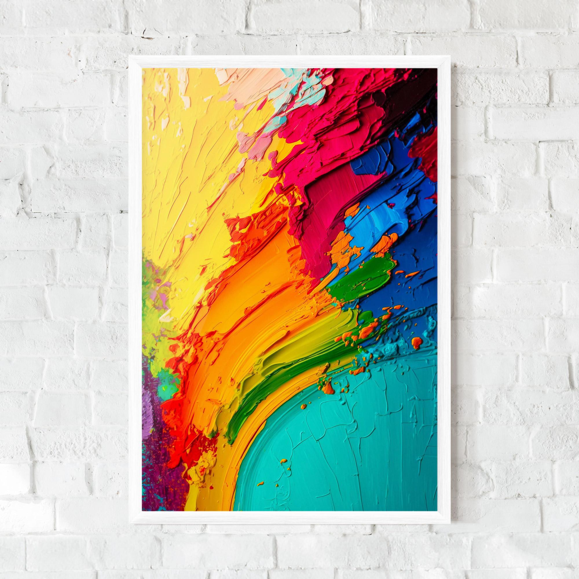 Poster Înrămat Multicolored Painting mockup 0